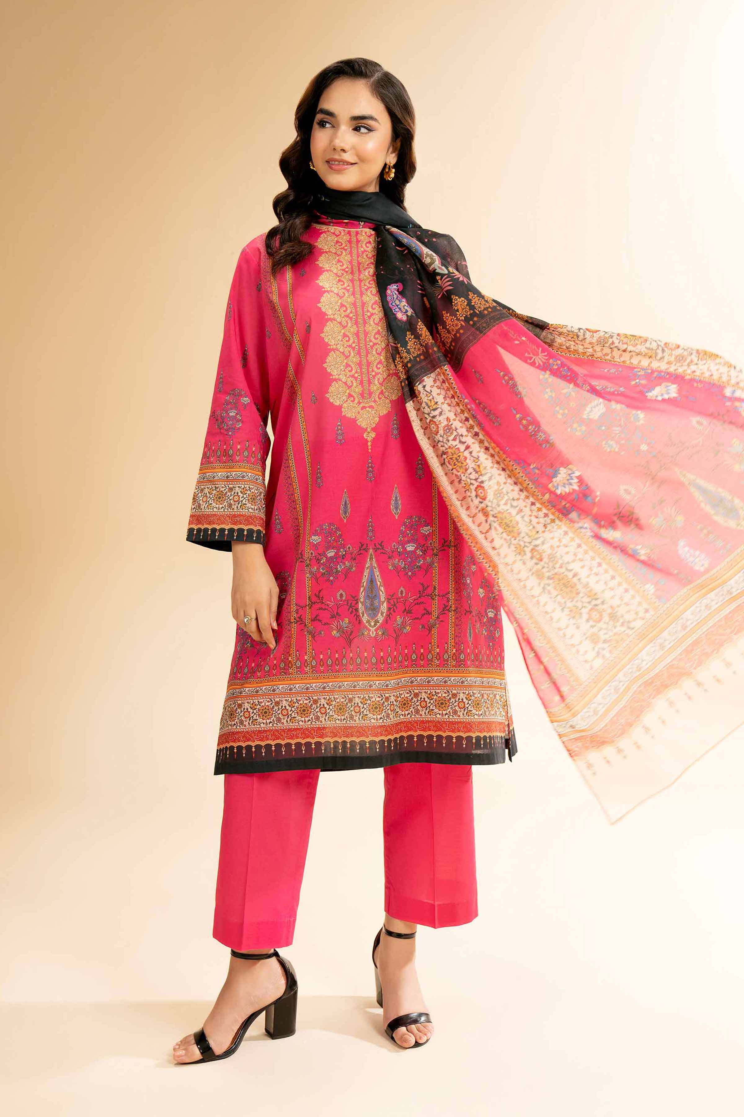 3 Piece - Digital Printed Suit - 42501606 for Women - Unstitched Collection | Nishat | Shop Online