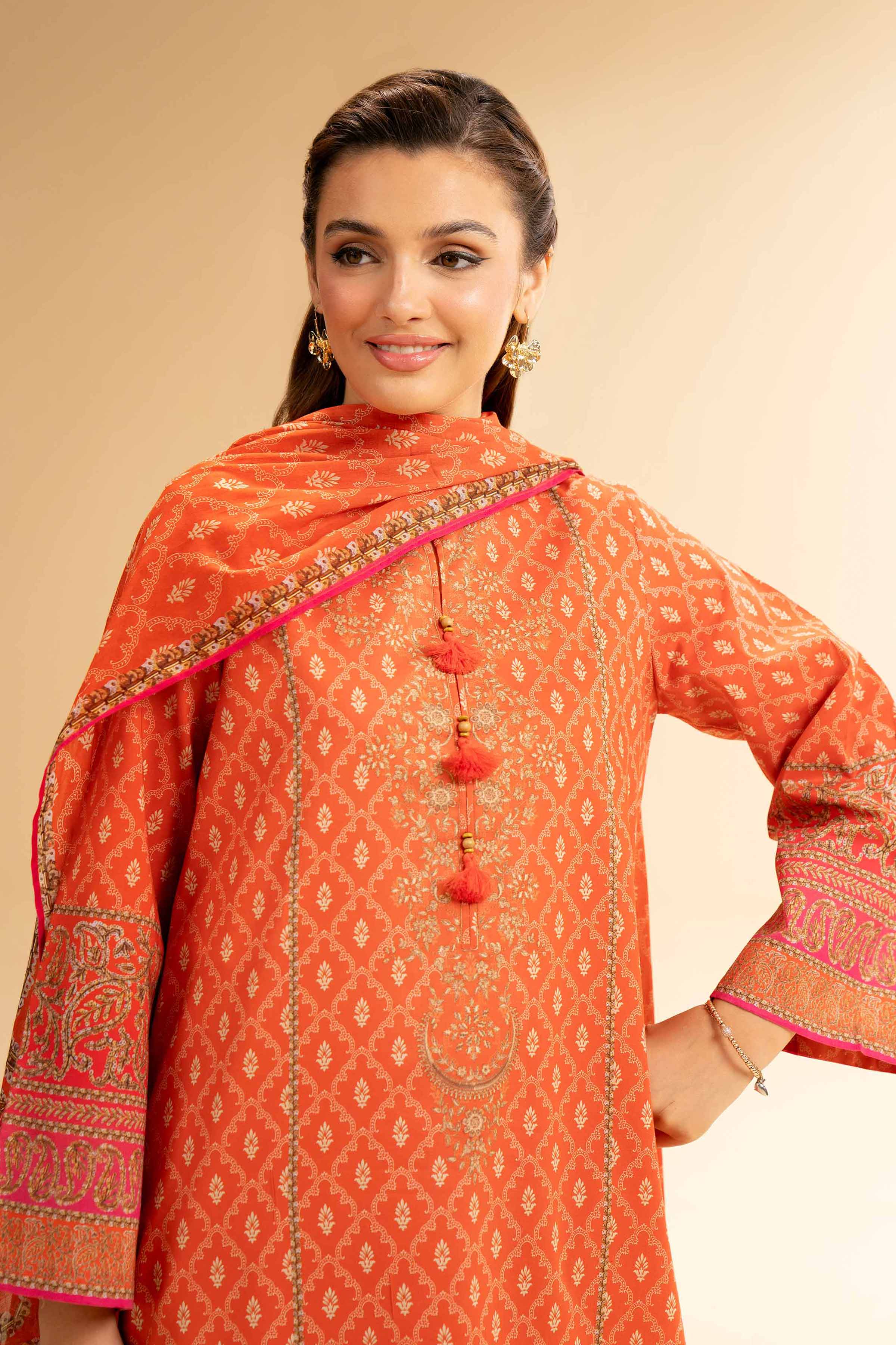 3 Piece - Digital Printed Suit - 42501607 for Women - Unstitched Collection | Nishat | Shop Online