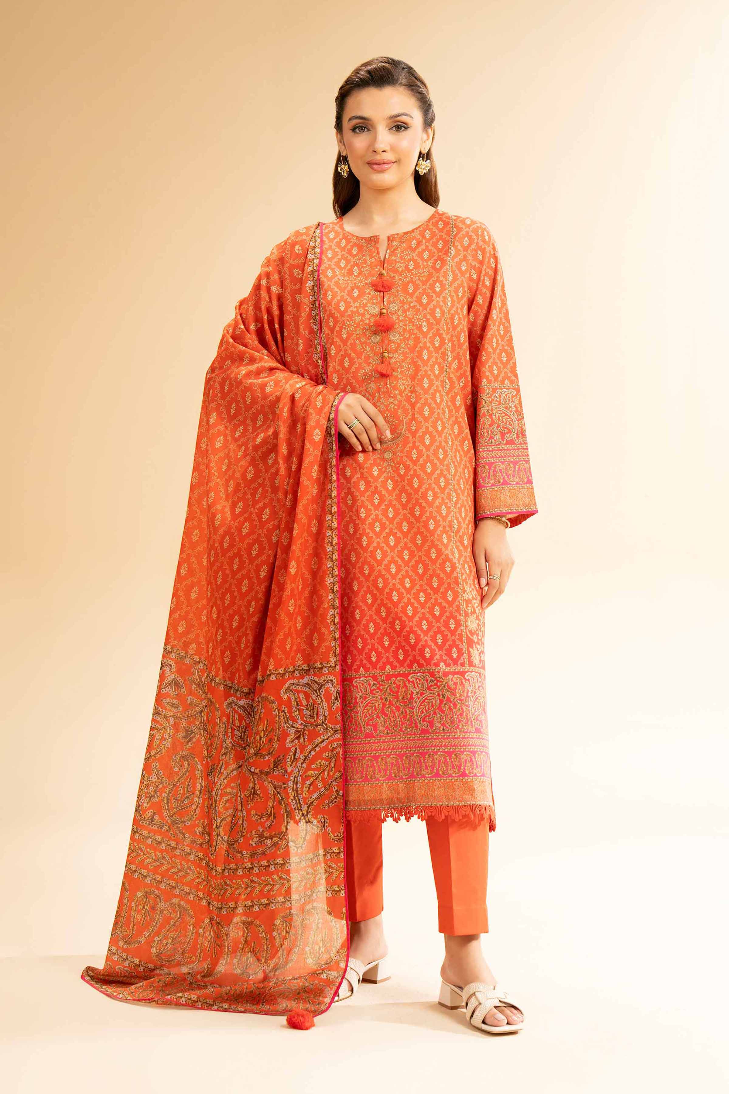 3 Piece - Digital Printed Suit - 42501607 for Women - Unstitched Collection | Nishat | Shop Online