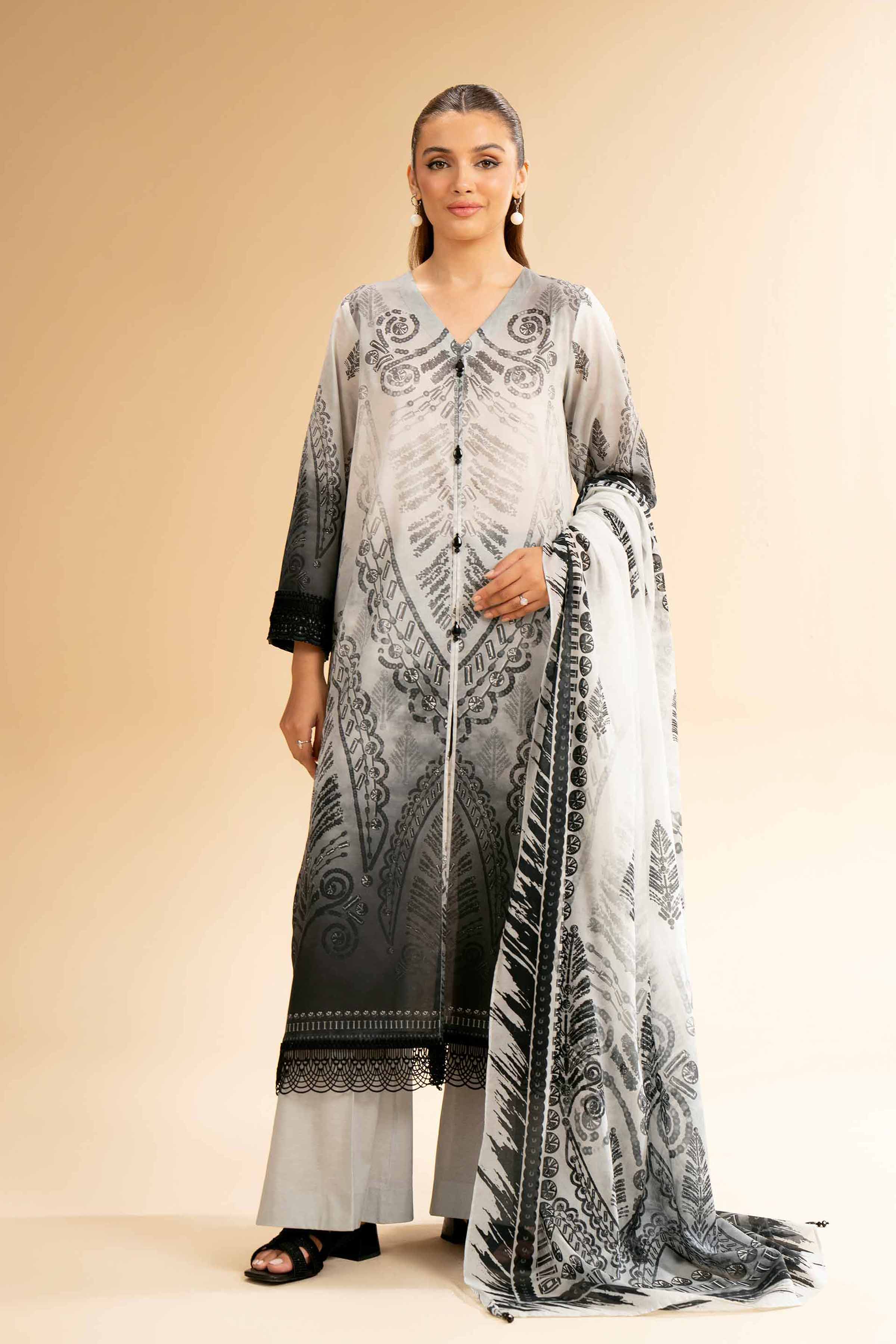 3 Piece - Digital Printed Suit - 42501608 for Women - Unstitched Collection | Nishat | Shop Online