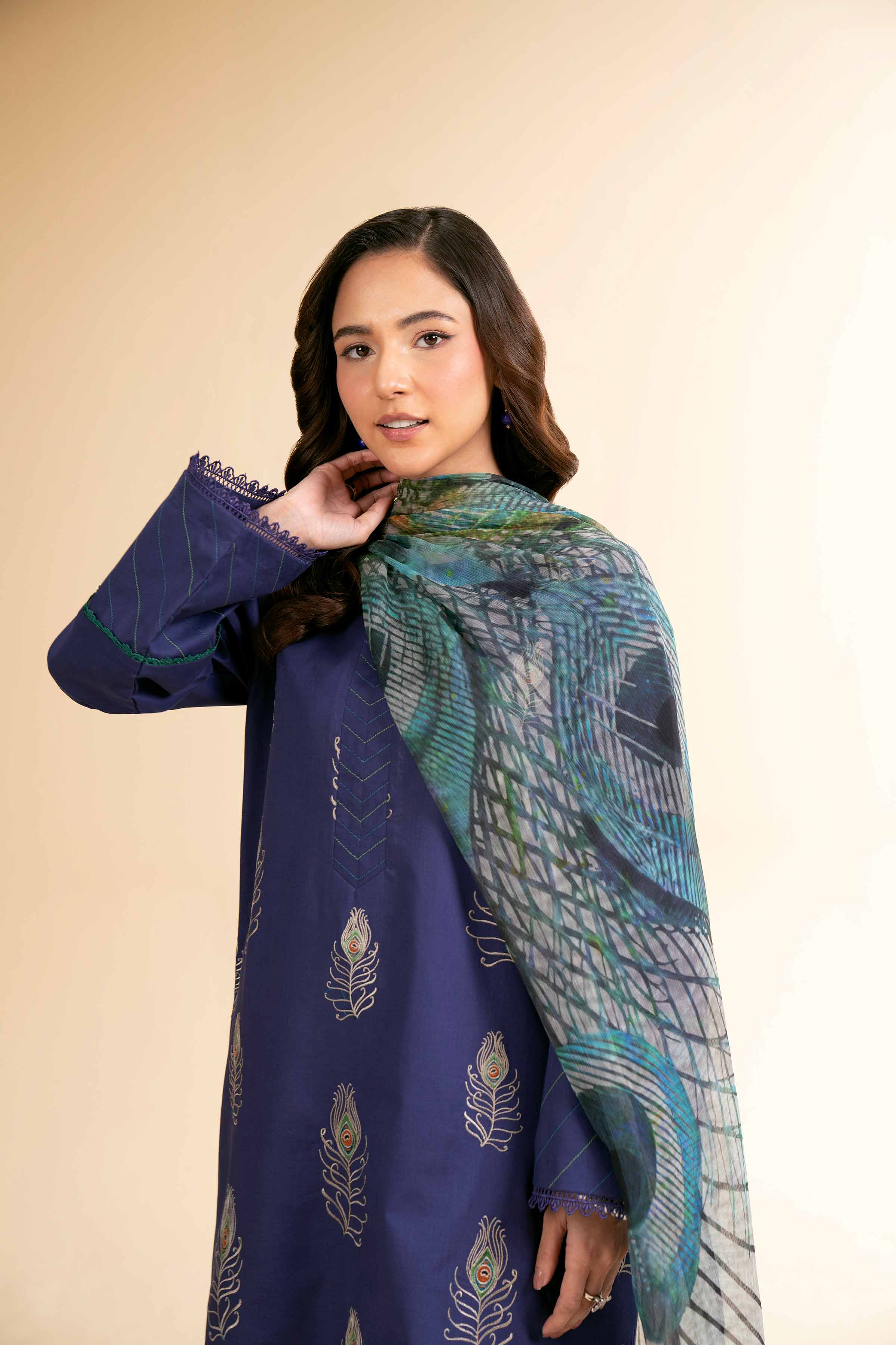 3 Piece - Digital Printed Embroidered Suit - 42501609 for Women - Unstitched Collection | Nishat | Shop Online