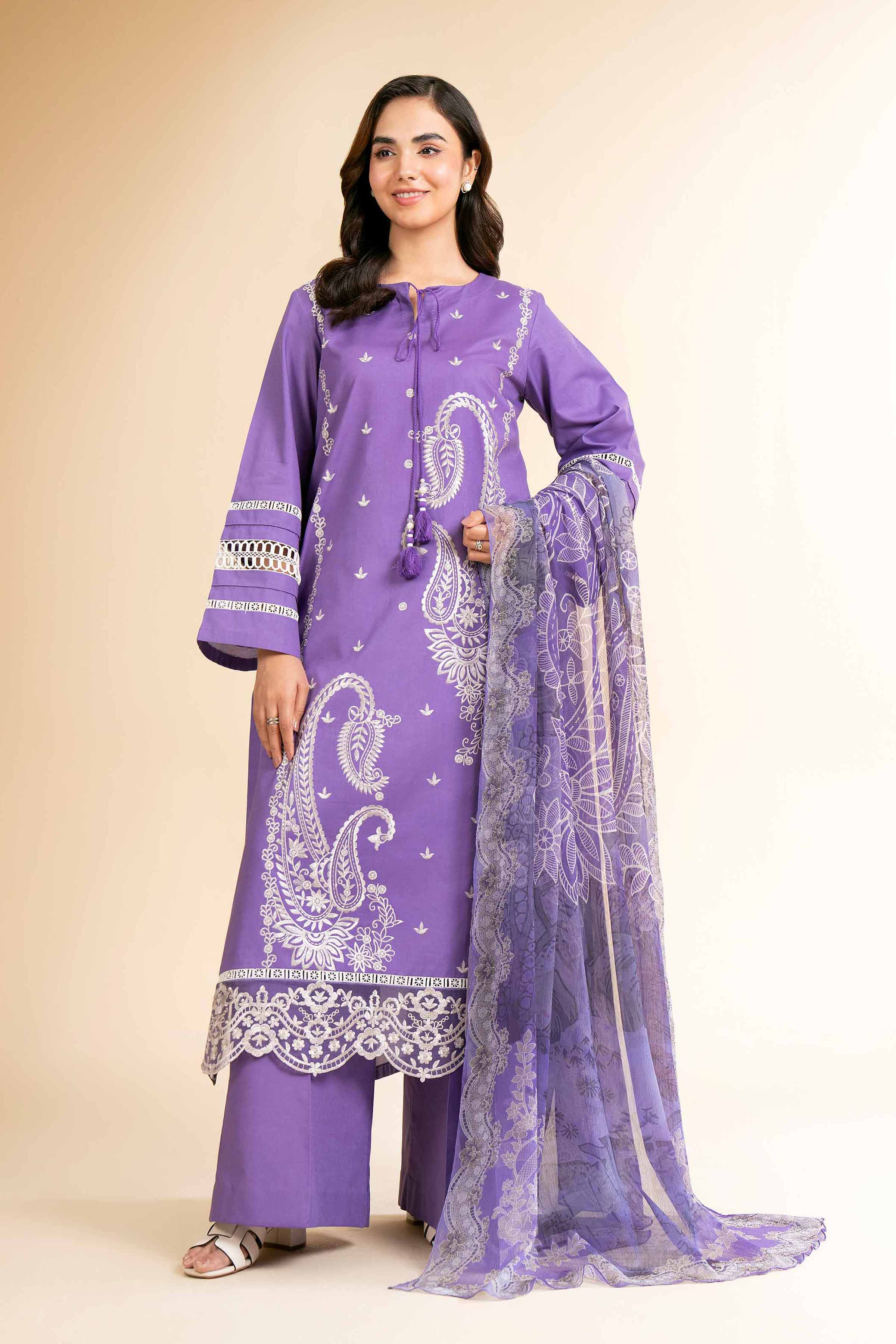 3 Piece - Digital Printed Embroidered Suit - 42501611 for Women - Unstitched Collection | Nishat | Shop Online