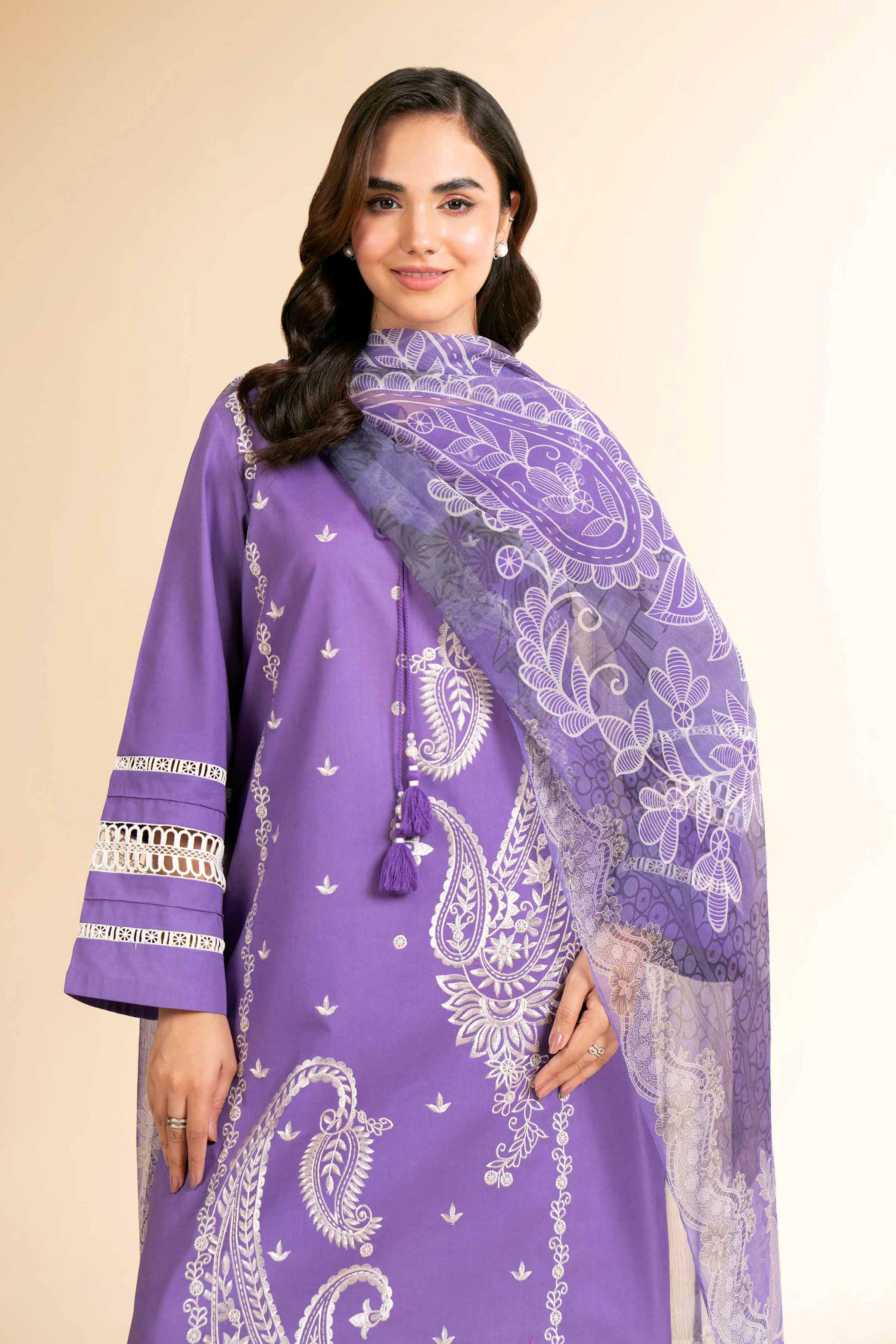 3 Piece - Digital Printed Embroidered Suit - 42501611 for Women - Unstitched Collection | Nishat | Shop Online