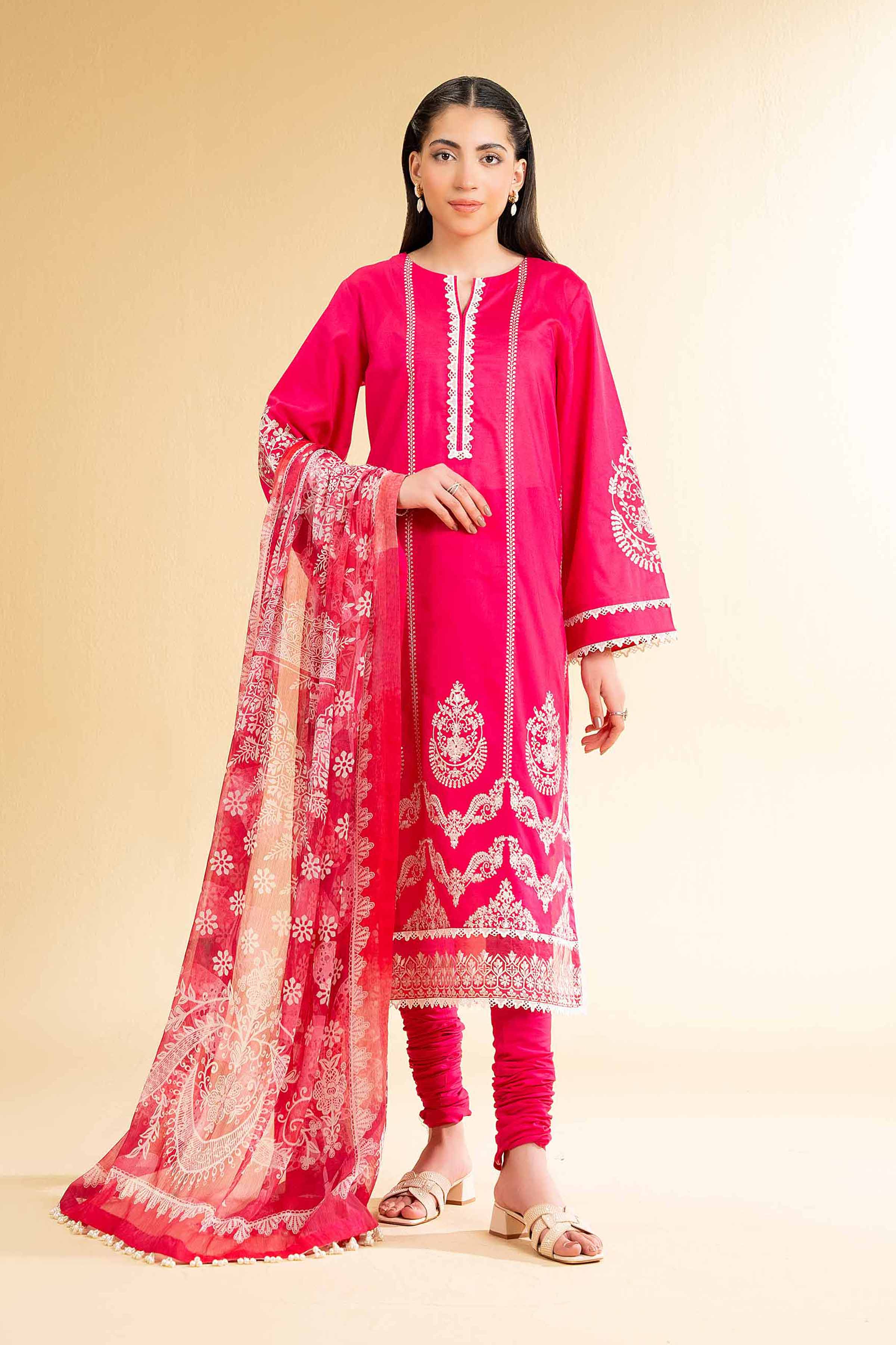 3 Piece - Digital Printed Embroidered Suit - 42501614 for Women - Unstitched Collection | Nishat | Shop Online