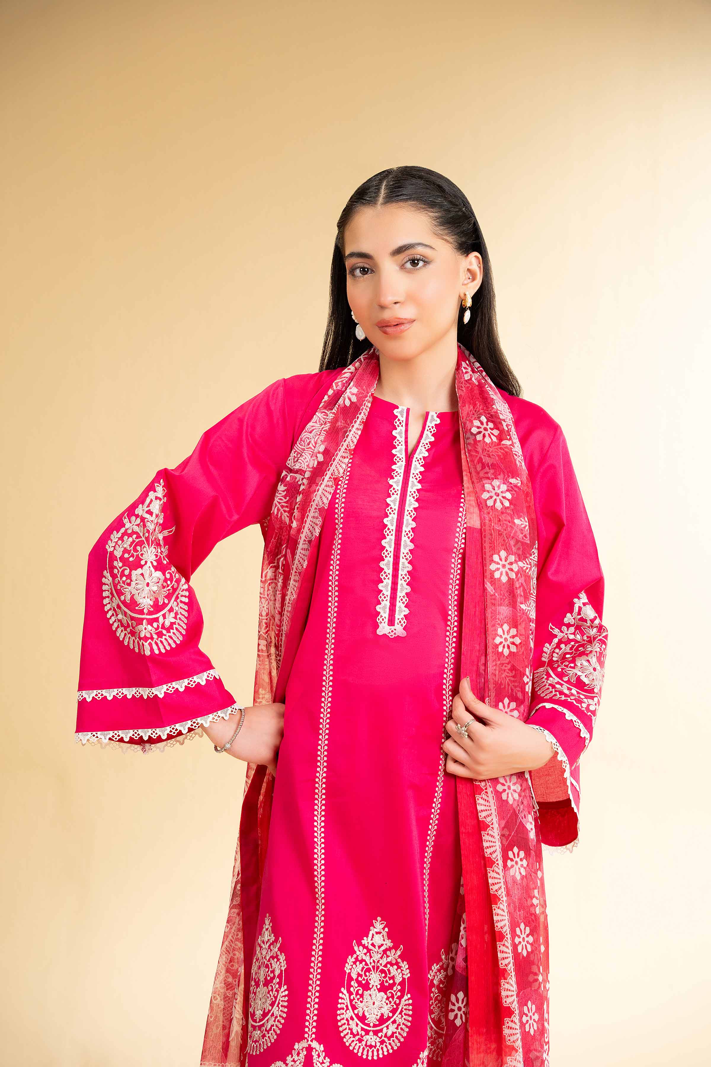 3 Piece - Digital Printed Embroidered Suit - 42501614 for Women - Unstitched Collection | Nishat | Shop Online