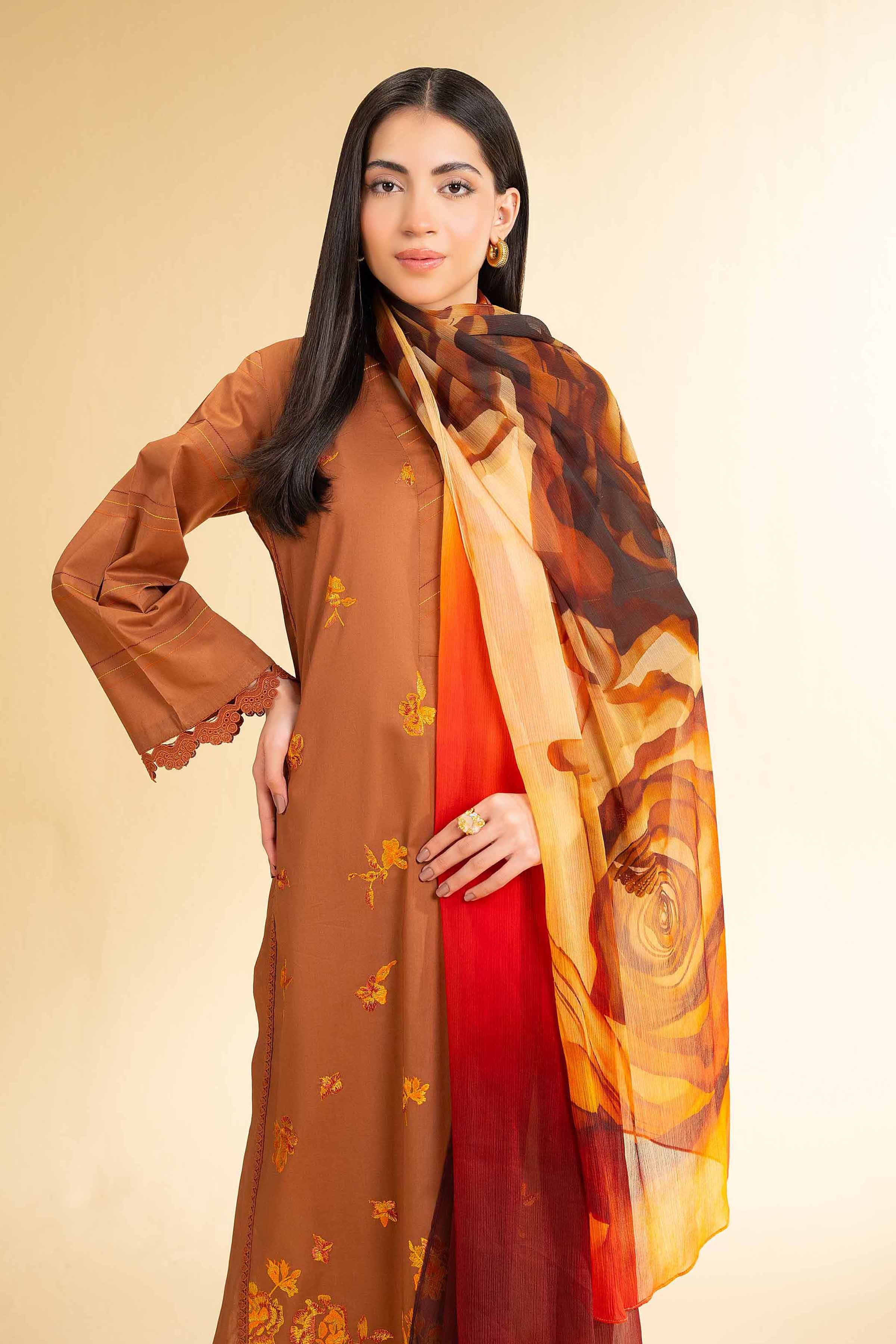 3 Piece - Digital Printed Embroidered Suit - 42501616 for Women - Unstitched Collection | Nishat | Shop Online