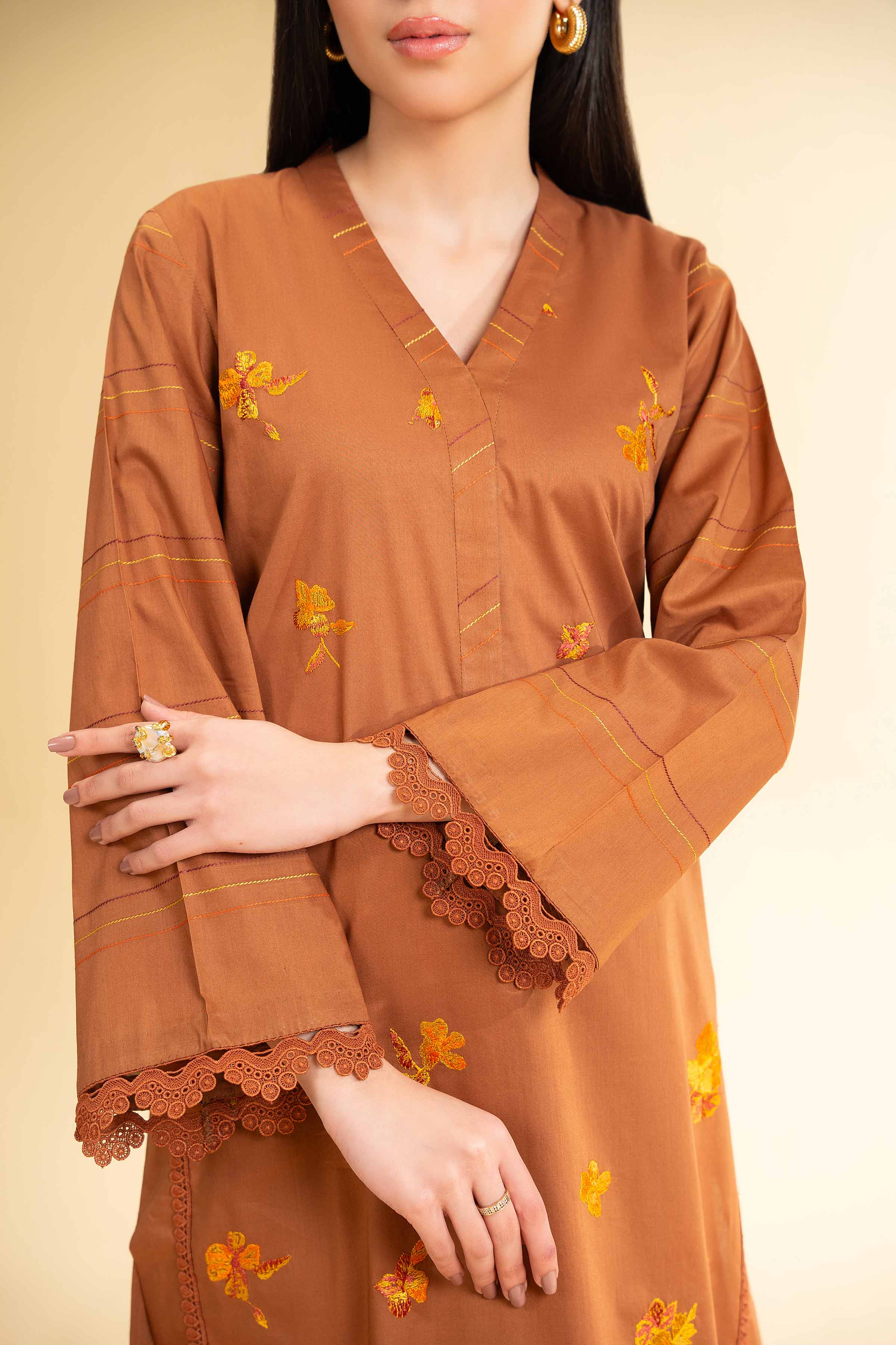 3 Piece - Digital Printed Embroidered Suit - 42501616 for Women - Unstitched Collection | Nishat | Shop Online