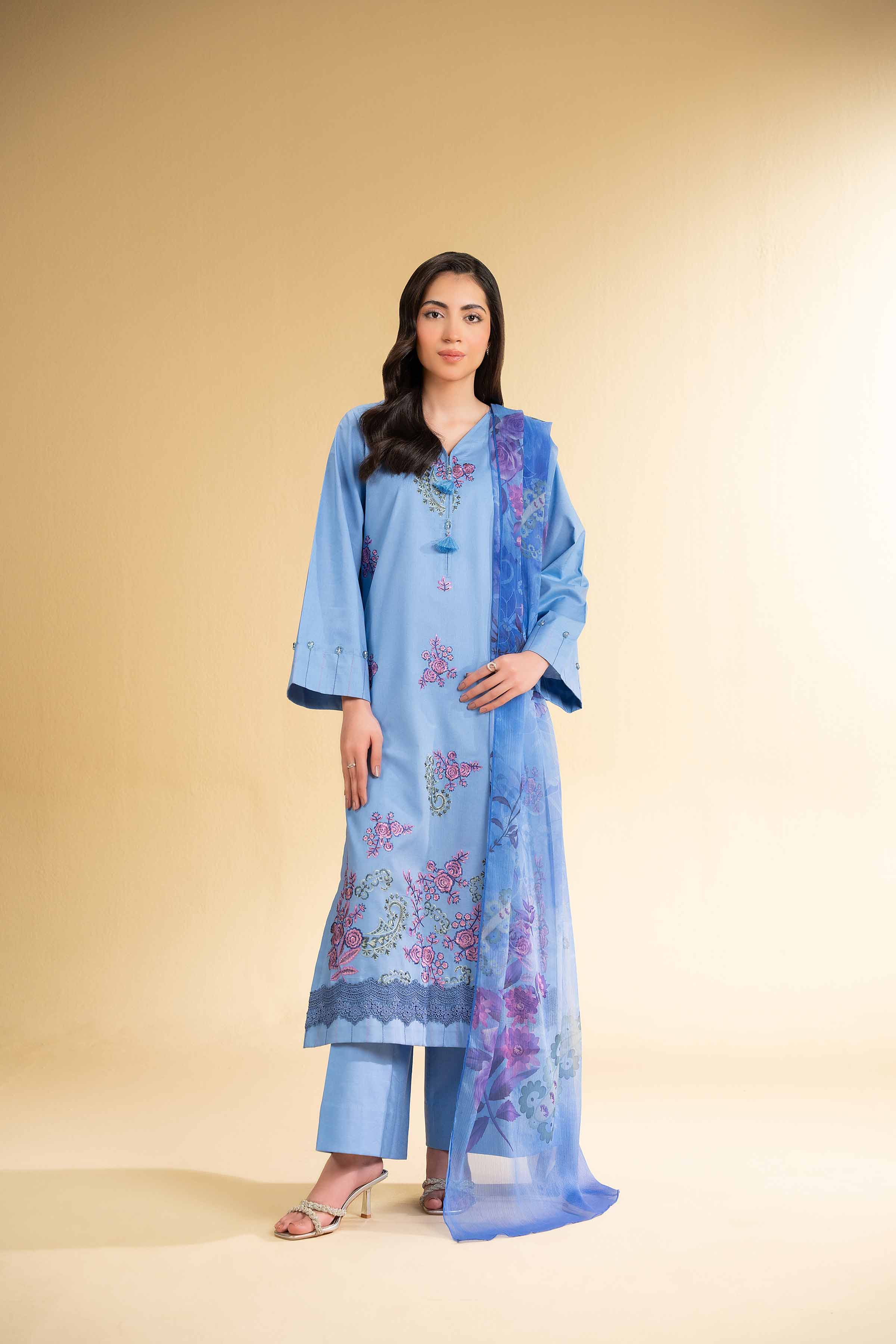 3 Piece - Digital Printed Embroidered Suit - 42501617 for Women - Unstitched Collection | Nishat | Shop Online