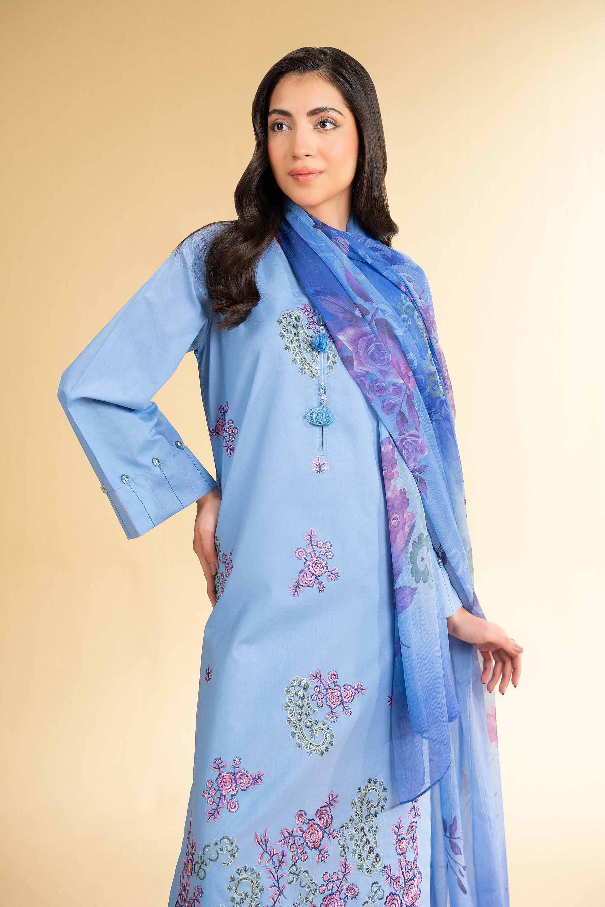 3 Piece - Digital Printed Embroidered Suit - 42501617 for Women - Unstitched Collection | Nishat | Shop Online