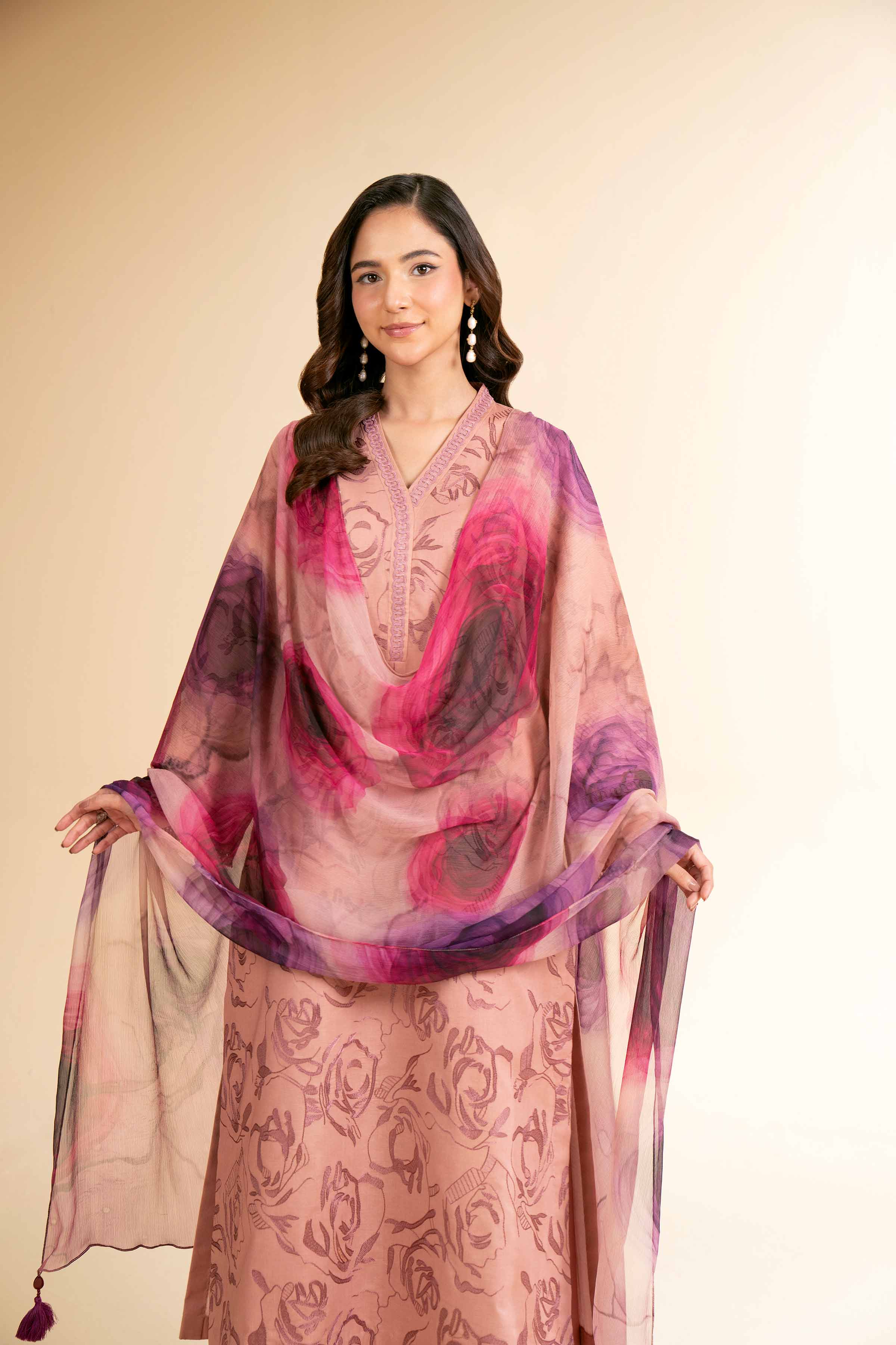 3 Piece - Digital Printed Embroidered Suit - 42501618 for Women - Unstitched Collection | Nishat | Shop Online