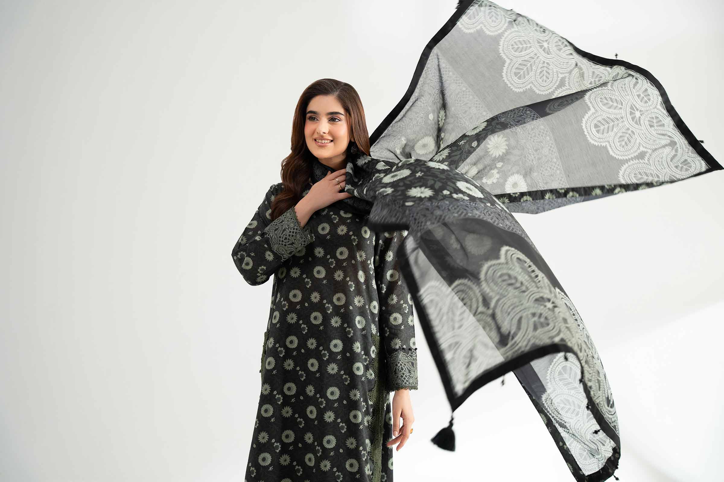 3 Piece - Digital Printed Embroidered Suit - 42501620 for Women - Unstitched Collection | Nishat | Shop Online