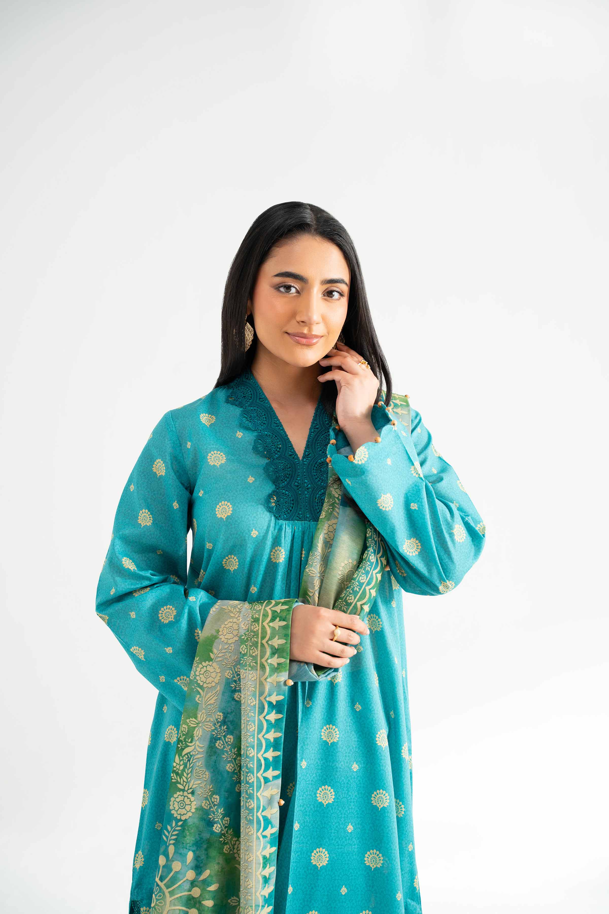 3 Piece - Digital Printed Embroidered Suit - 42501622 for Women - Unstitched Collection | Nishat | Shop Online