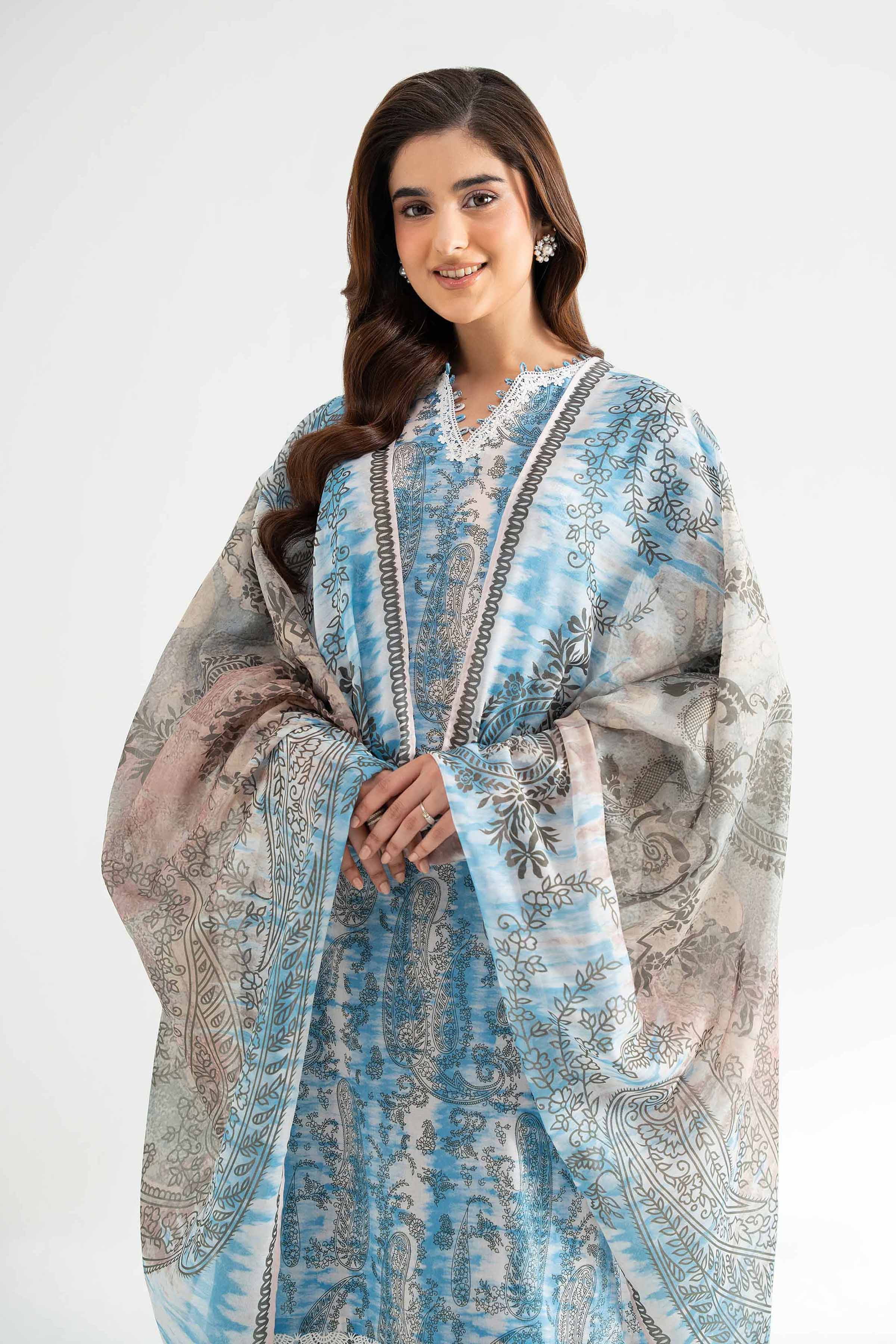 3 Piece - Digital Printed Embroidered Suit - 42501623 for Women - Unstitched Collection | Nishat | Shop Online