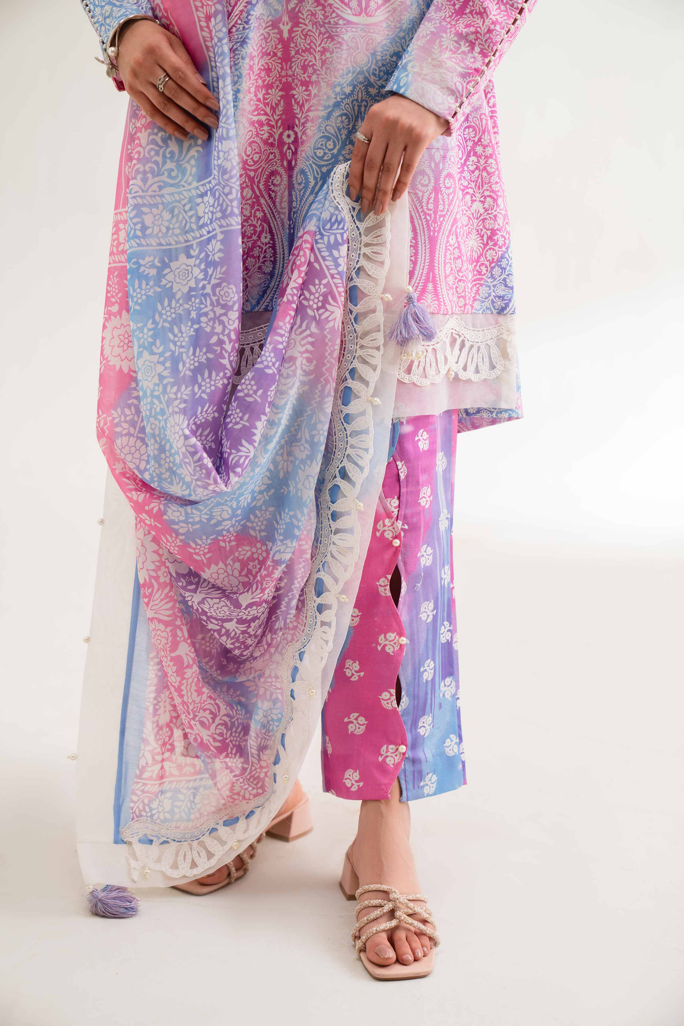 3 Piece - Digital Printed Embroidered Suit - 42501624 for Women - Unstitched Collection | Nishat | Shop Online