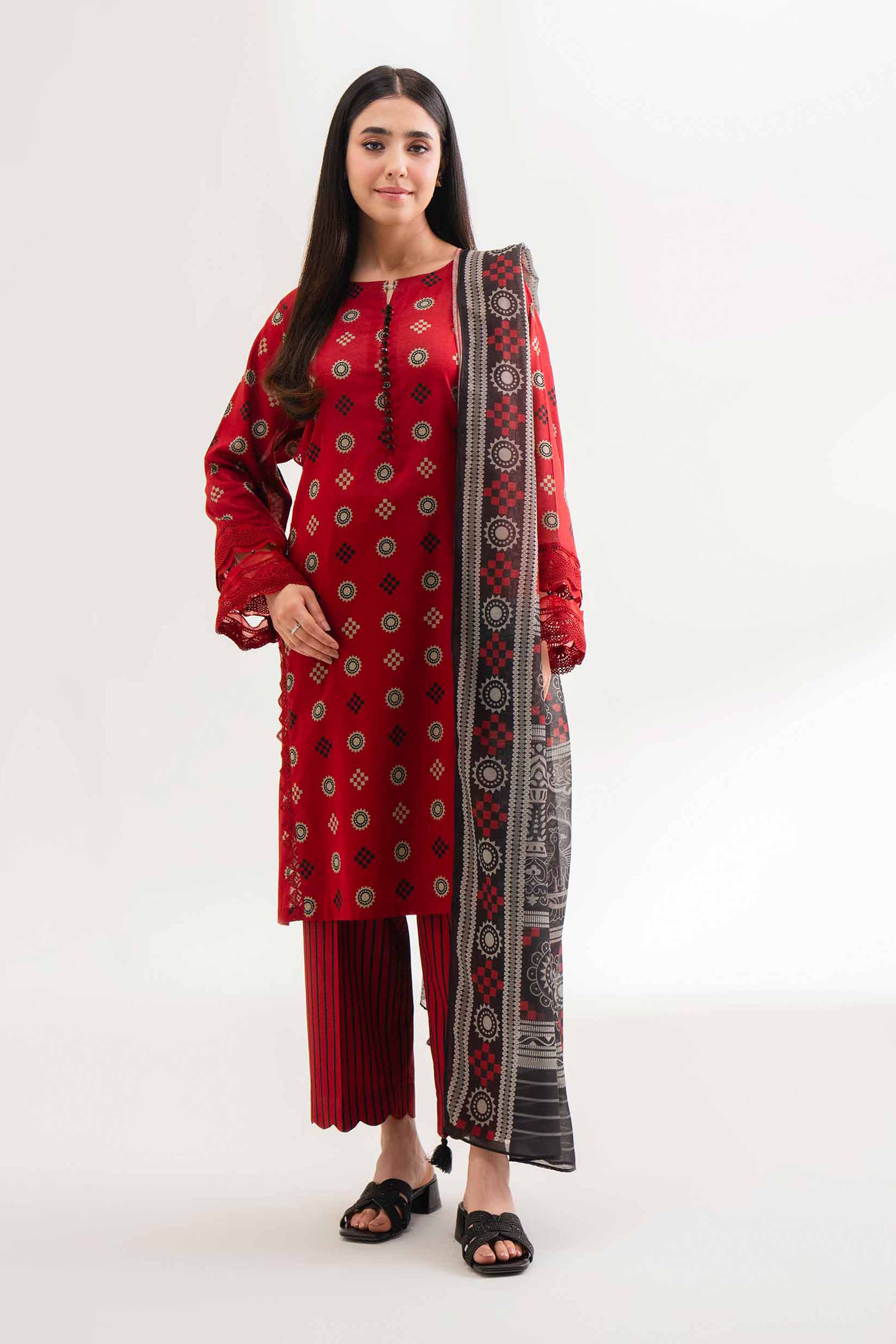 3 Piece - Digital Printed Embroidered Suit - 42501625 for Women - Unstitched Collection | Nishat | Shop Online