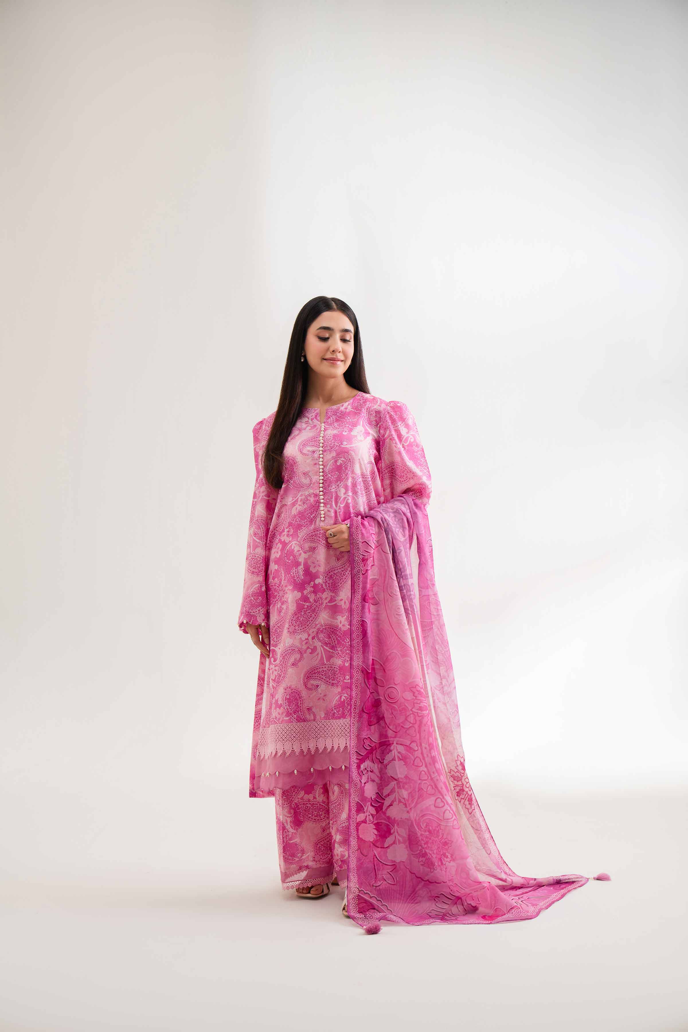 3 Piece - Digital Printed Embroidered Suit - 42501626 for Women - Unstitched Collection | Nishat | Shop Online