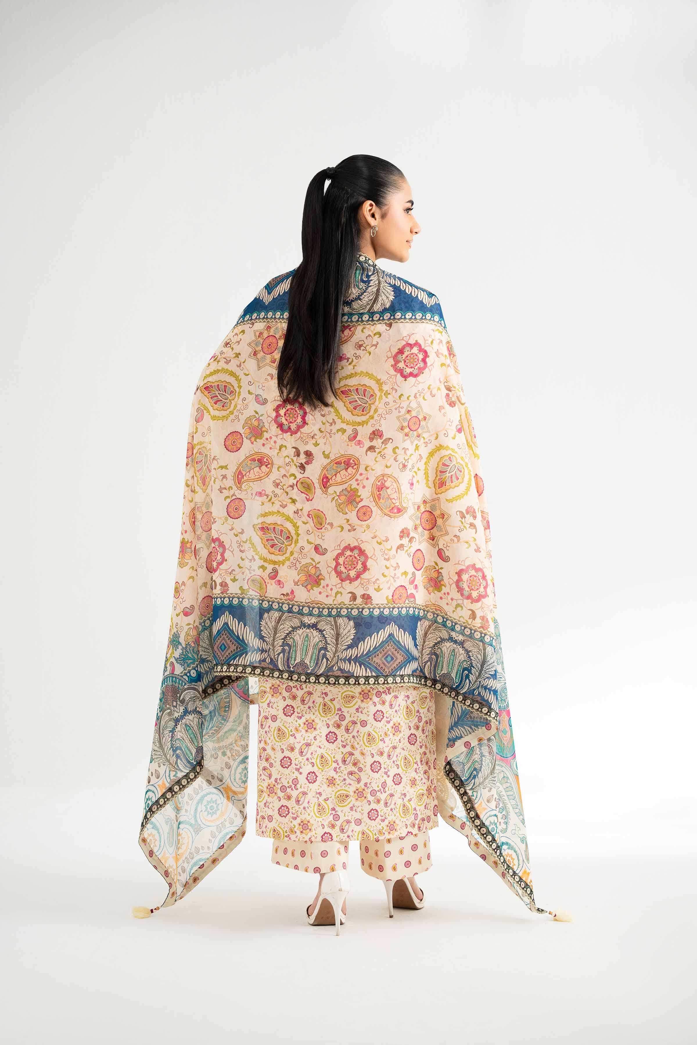 3 Piece - Digital Printed Embroidered Suit - 42501628 for Women - Unstitched Collection | Nishat | Shop Online
