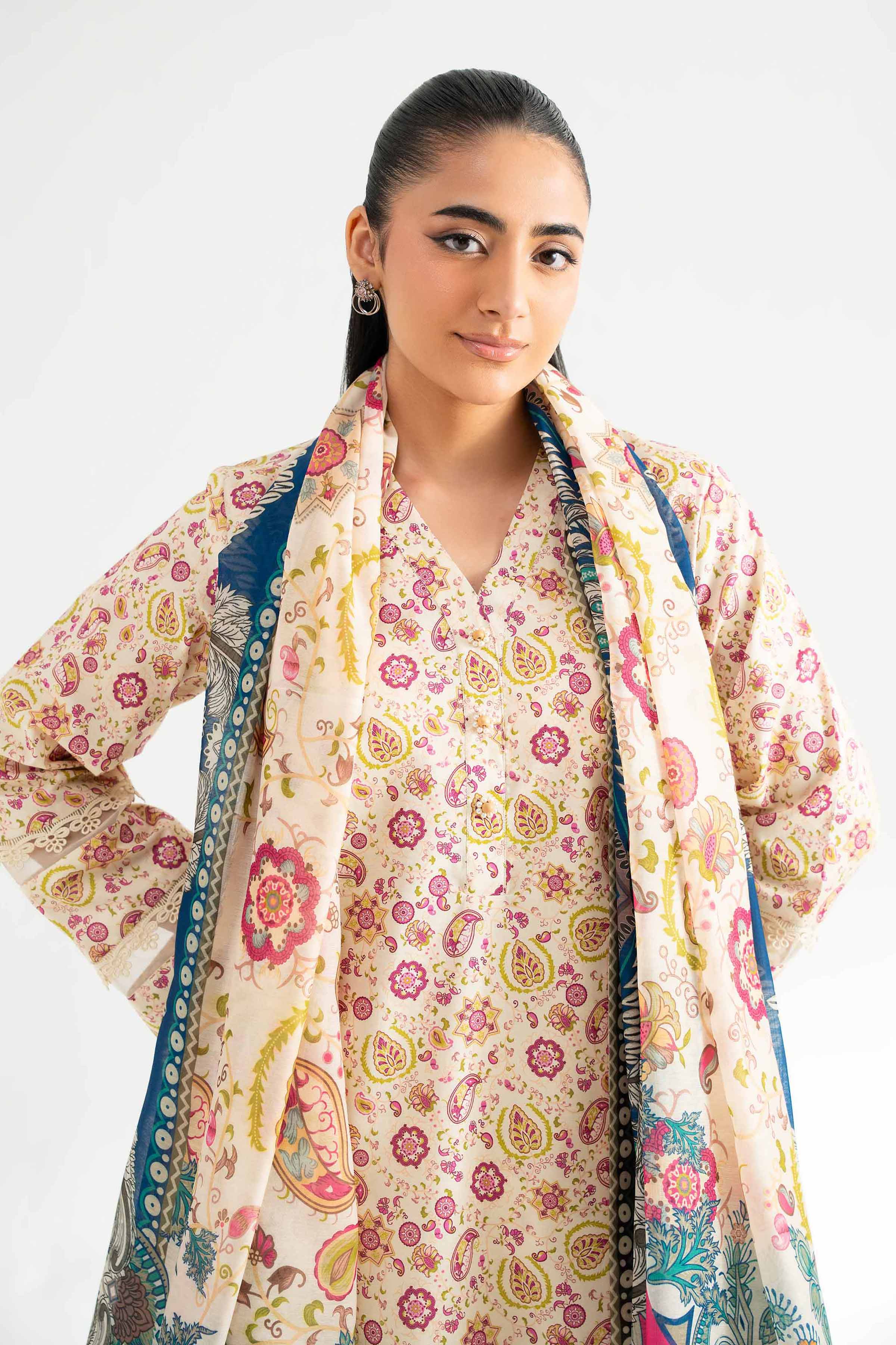 3 Piece - Digital Printed Embroidered Suit - 42501628 for Women - Unstitched Collection | Nishat | Shop Online