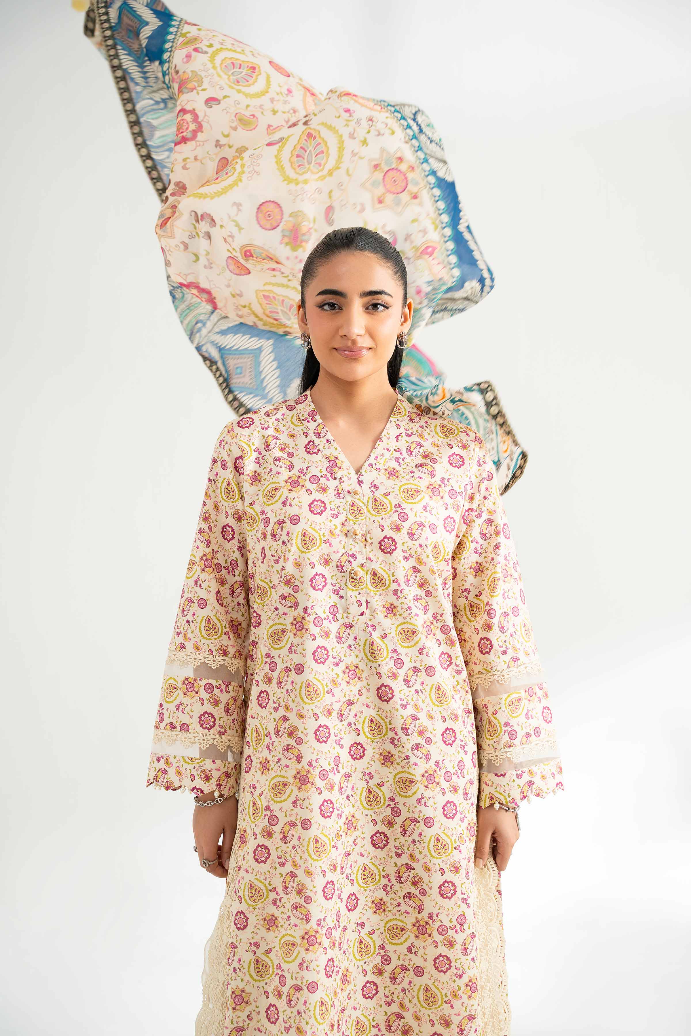 3 Piece - Digital Printed Embroidered Suit - 42501628 for Women - Unstitched Collection | Nishat | Shop Online