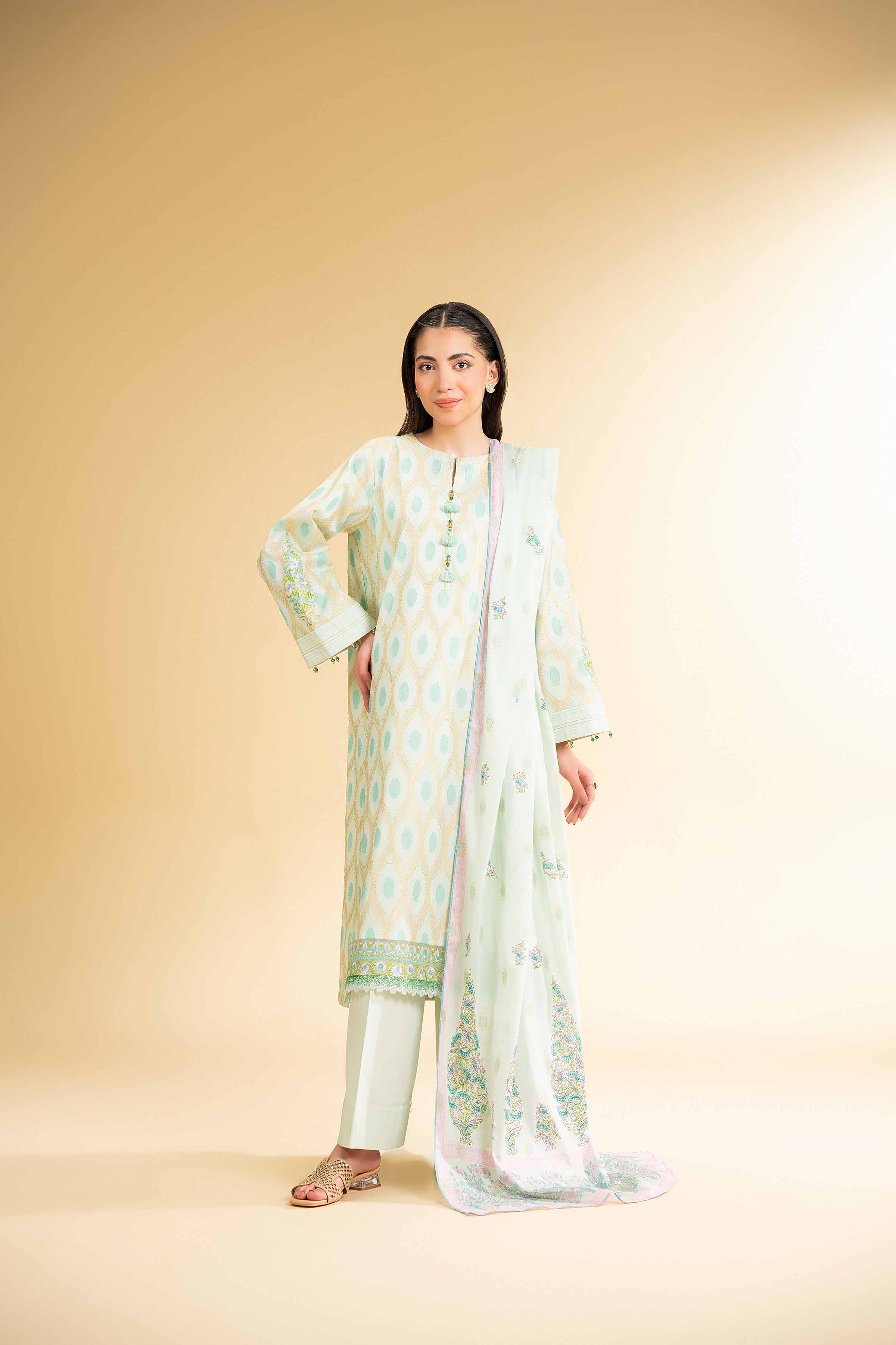 3 Piece - Digital Printed Embroidered Suit - 42501629 for Women - Unstitched Collection | Nishat | Shop Online