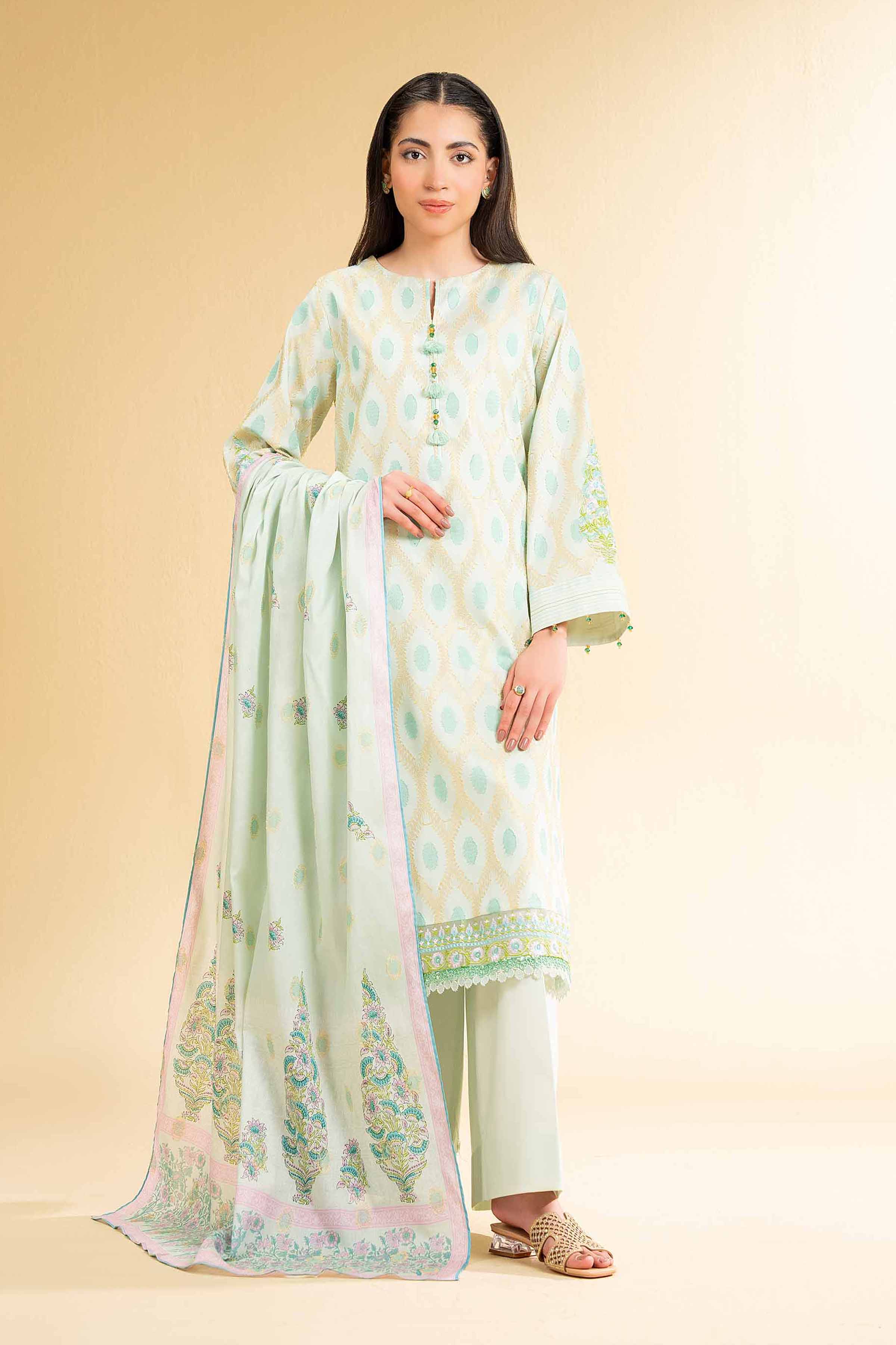 3 Piece - Digital Printed Embroidered Suit - 42501629 for Women - Unstitched Collection | Nishat | Shop Online