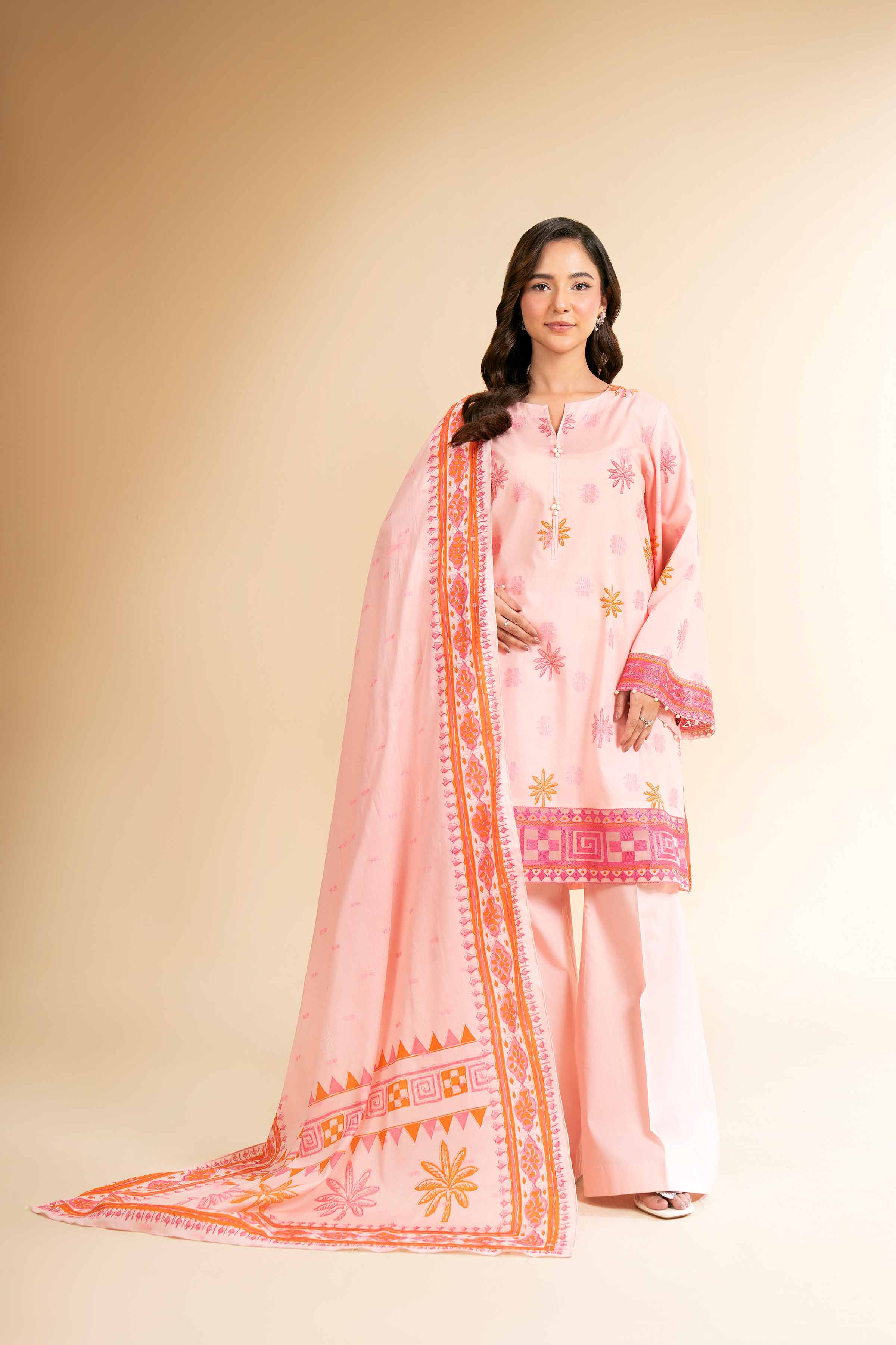 3 Piece - Digital Printed Embroidered Suit - 42501631 for Women - Unstitched Collection | Nishat | Shop Online