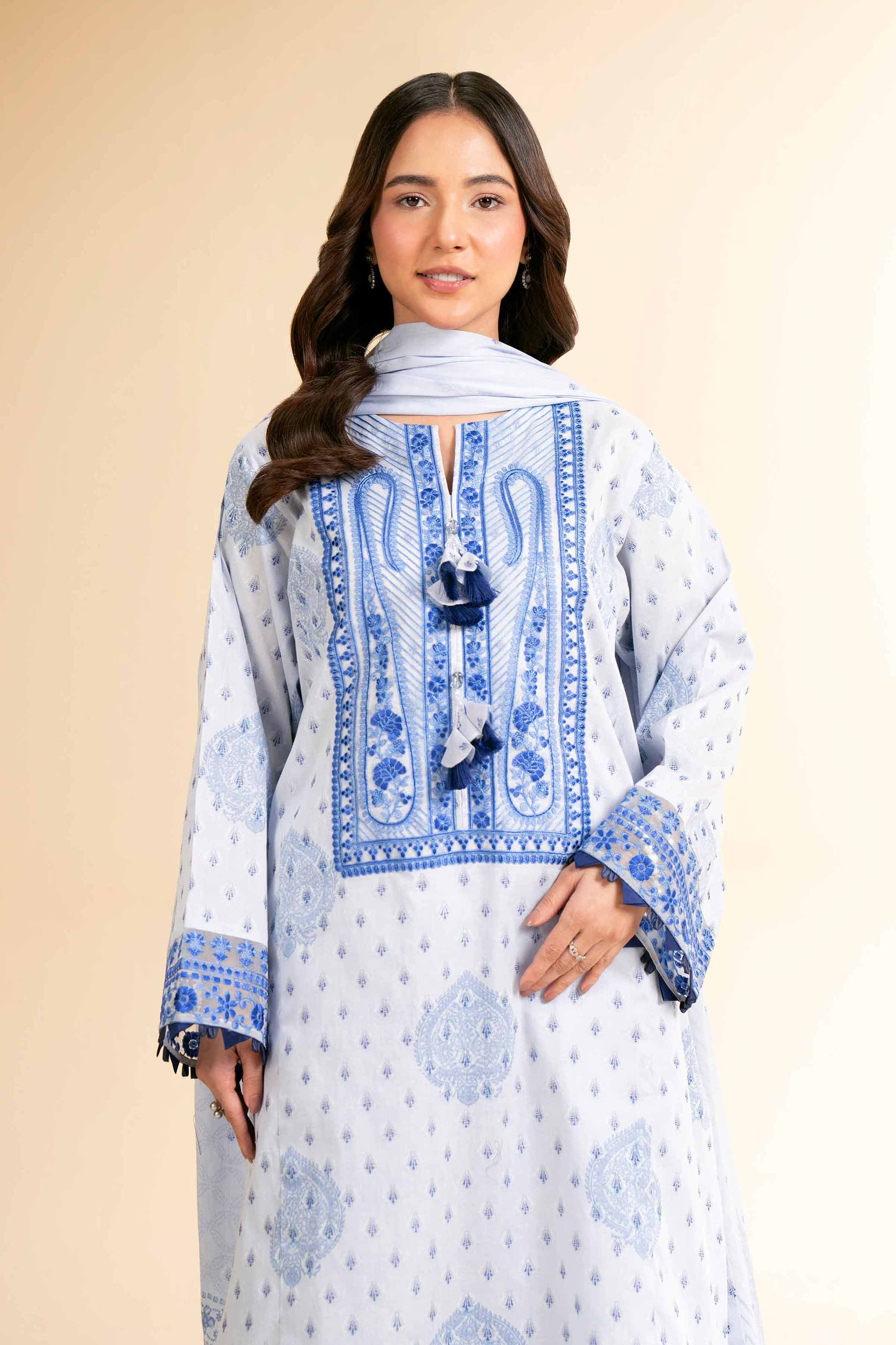 3 Piece - Digital Printed Embroidered Suit - 42501633 for Women - Unstitched Collection | Nishat | Shop Online