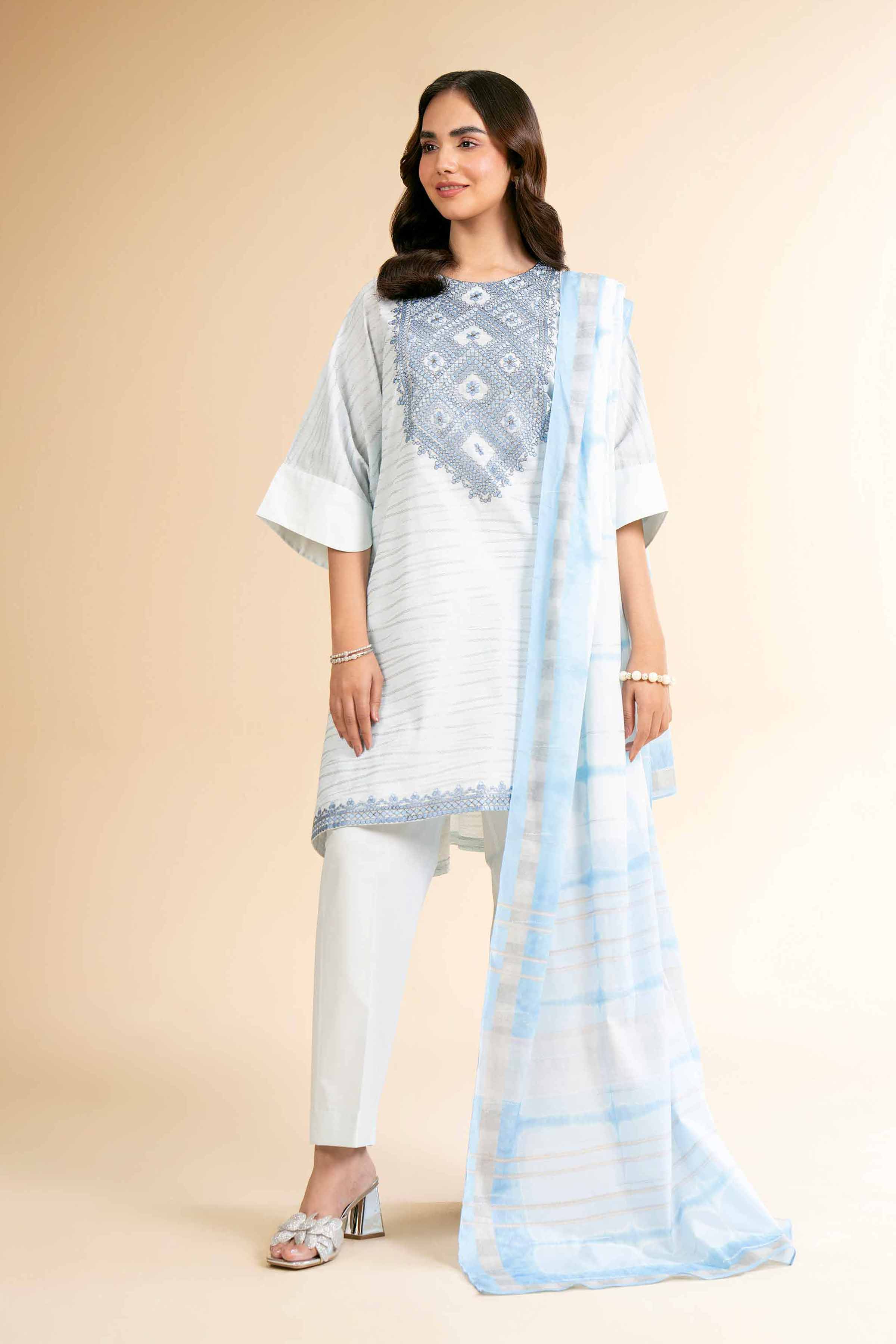 3 Piece - Digital Printed Embroidered Suit - 42501636 for Women - Unstitched Collection | Nishat | Shop Online