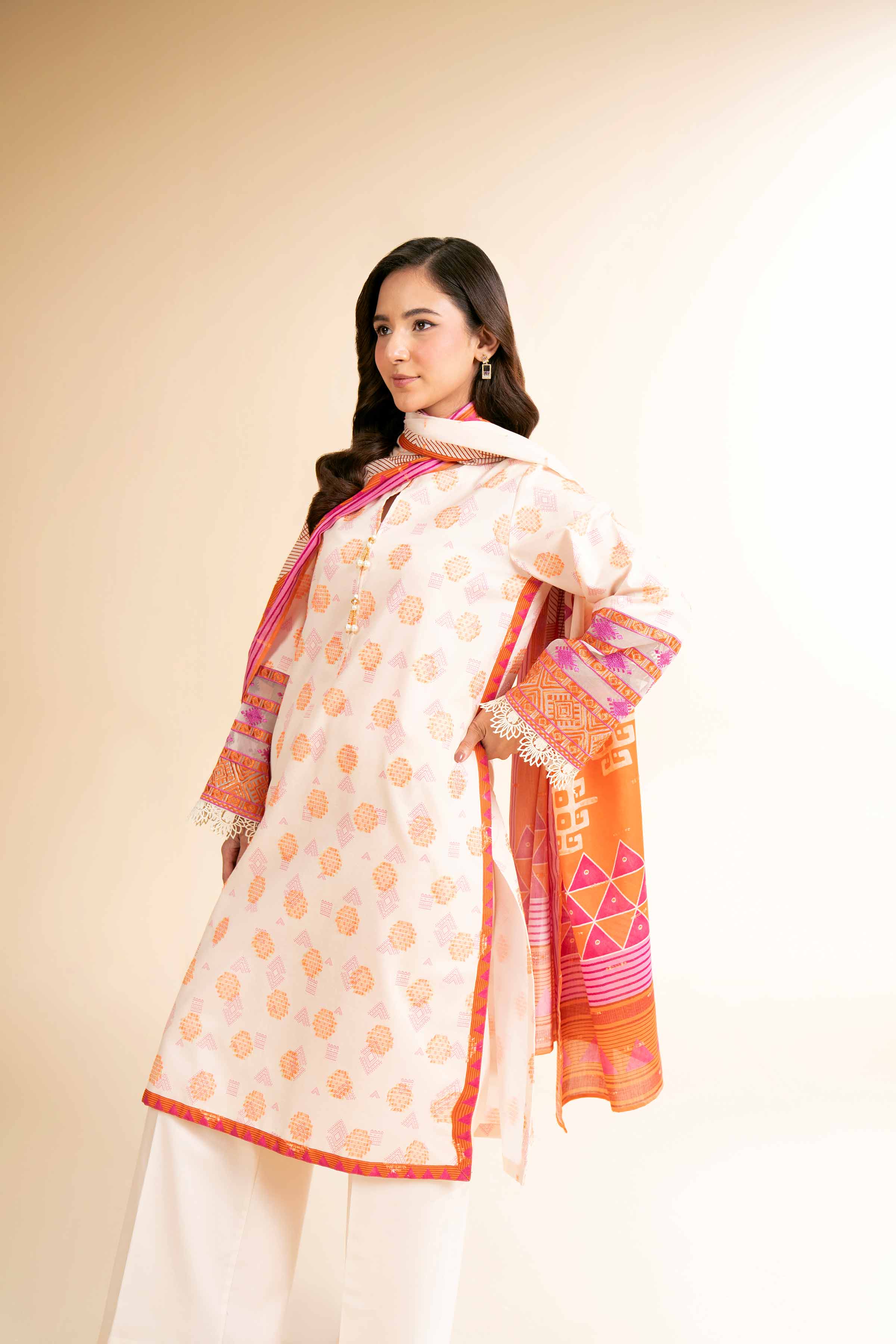 3 Piece - Digital Printed Embroidered Suit - 42501637 for Women - Unstitched Collection | Nishat | Shop Online