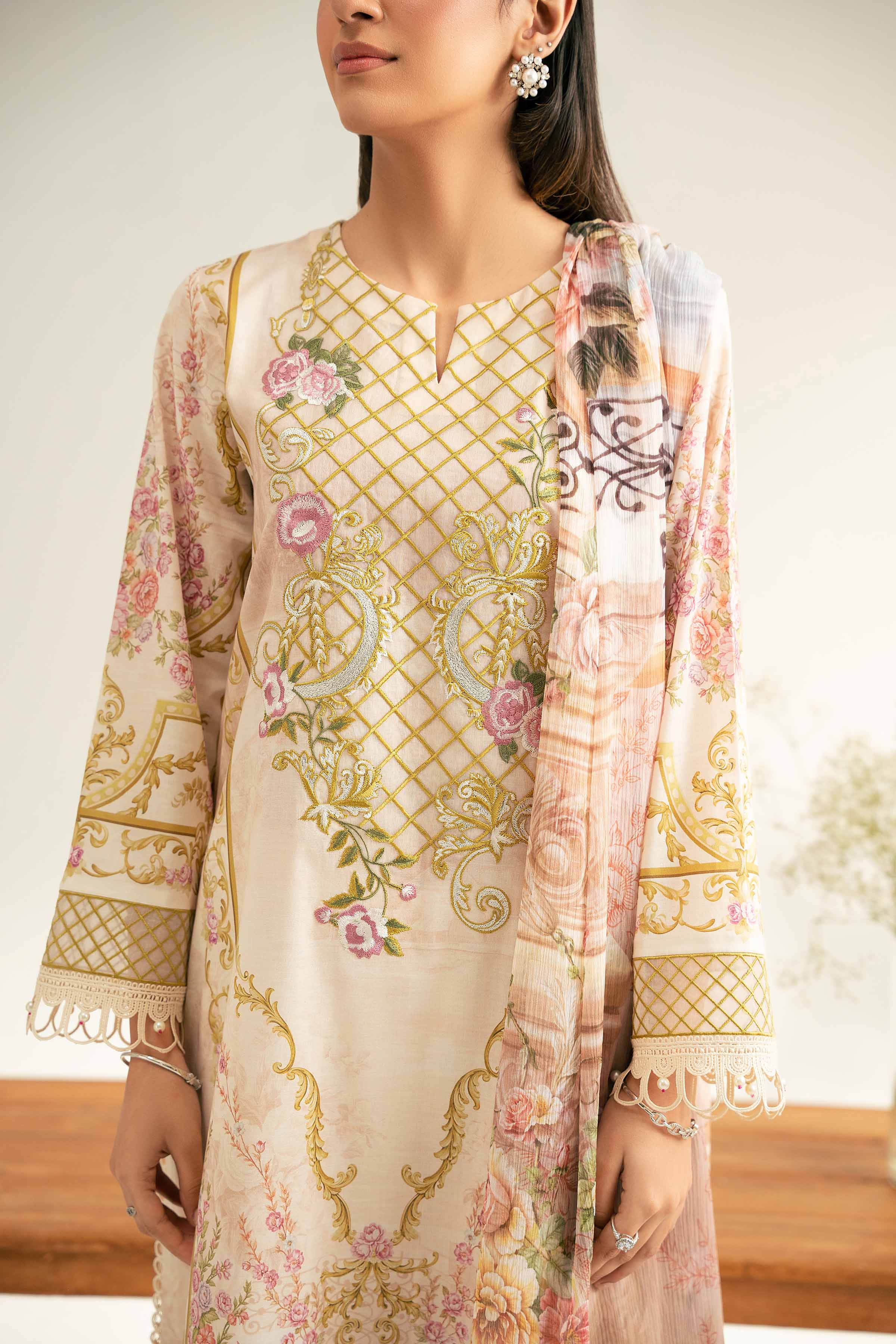 3 Piece - Digital Printed Embroidered Suit - 42501639 for Women - Unstitched Collection | Nishat | Shop Online