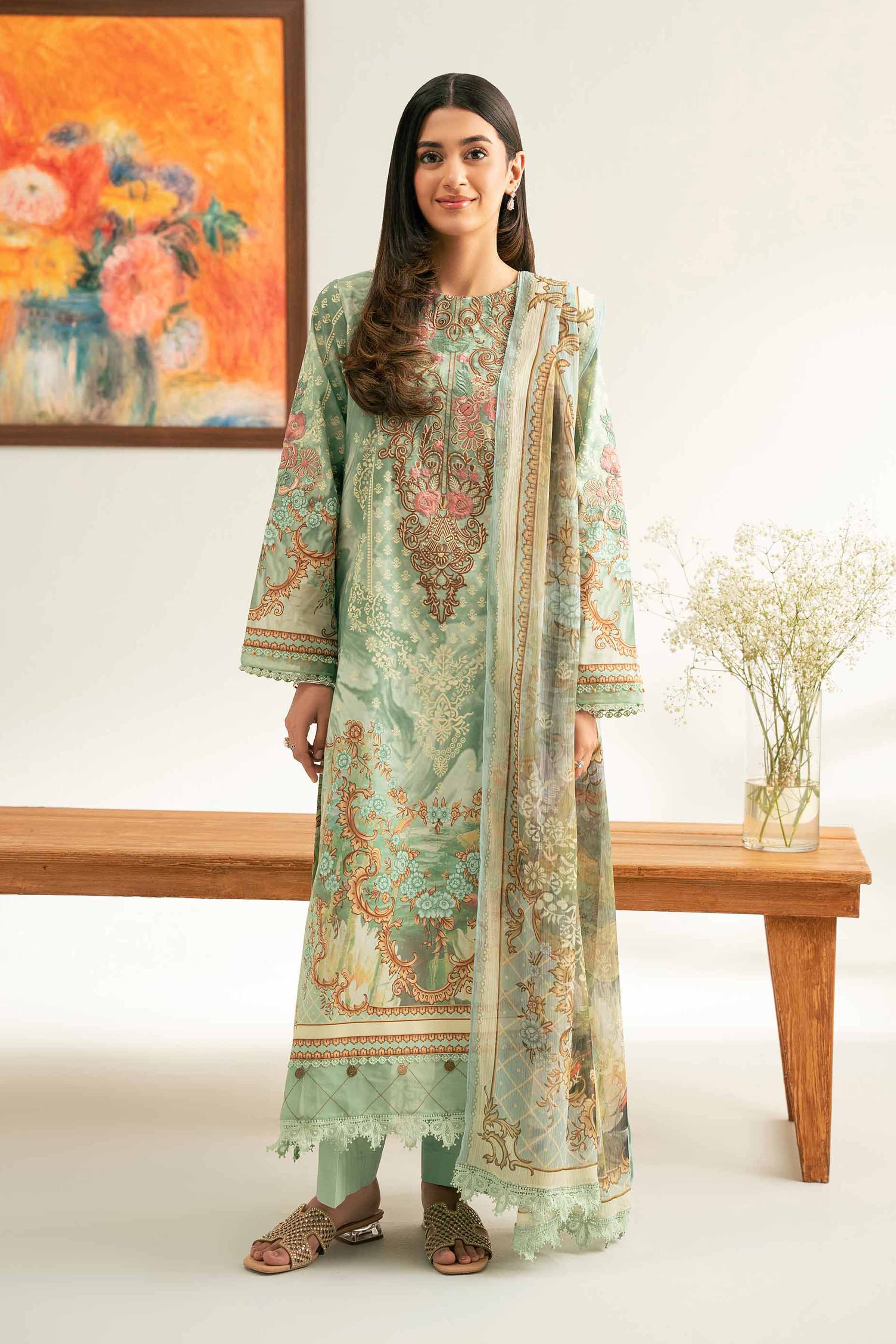 3 Piece - Digital Printed Embroidered Suit - 42501641 for Women - Unstitched Collection | Nishat | Shop Online