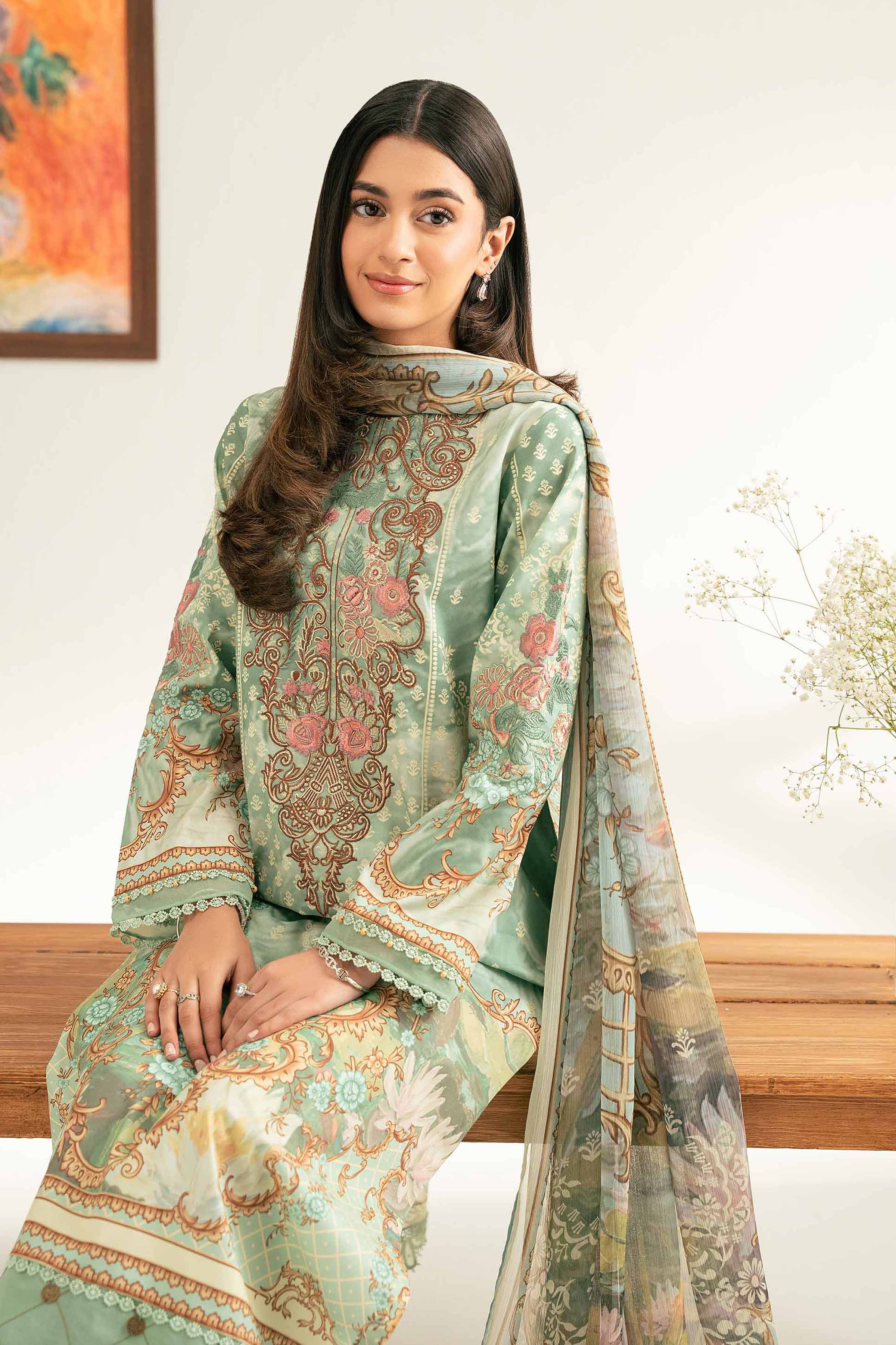 3 Piece - Digital Printed Embroidered Suit - 42501641 for Women - Unstitched Collection | Nishat | Shop Online
