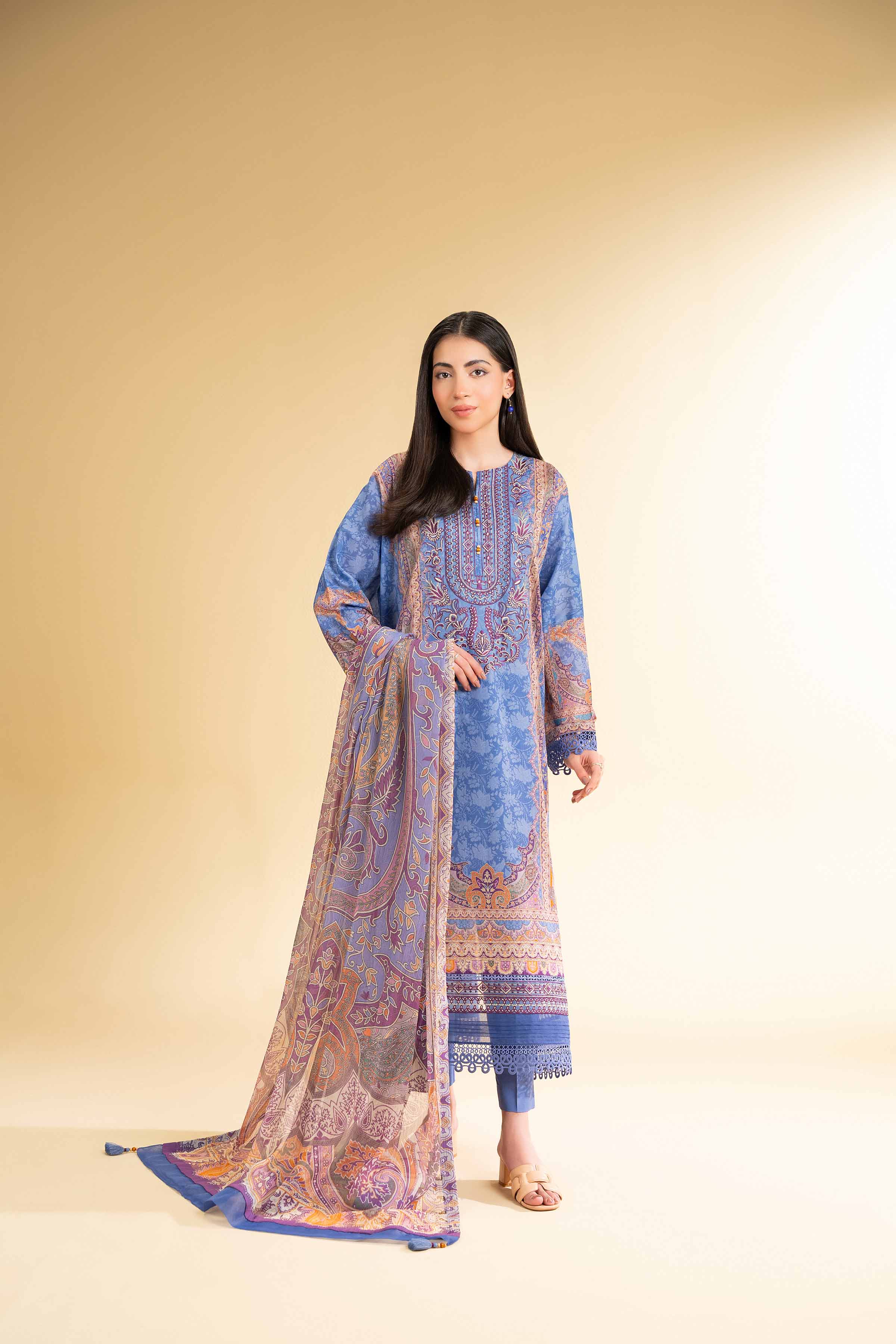 3 Piece - Digital Printed Embroidered Suit - 42501643 for Women - Unstitched Collection | Nishat | Shop Online