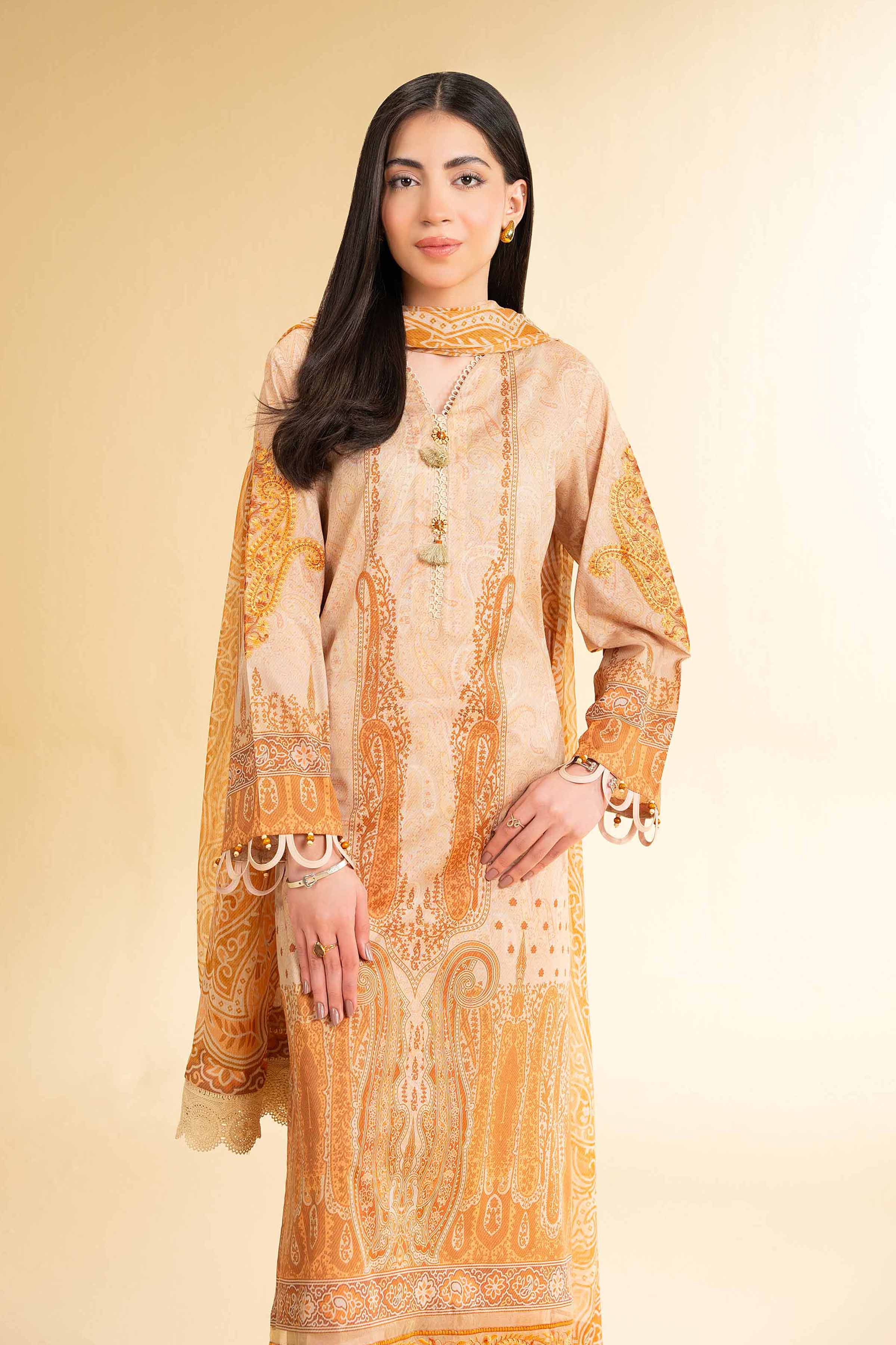 3 Piece - Digital Printed Embroidered Suit - 42501644 for Women - Unstitched Collection | Nishat | Shop Online