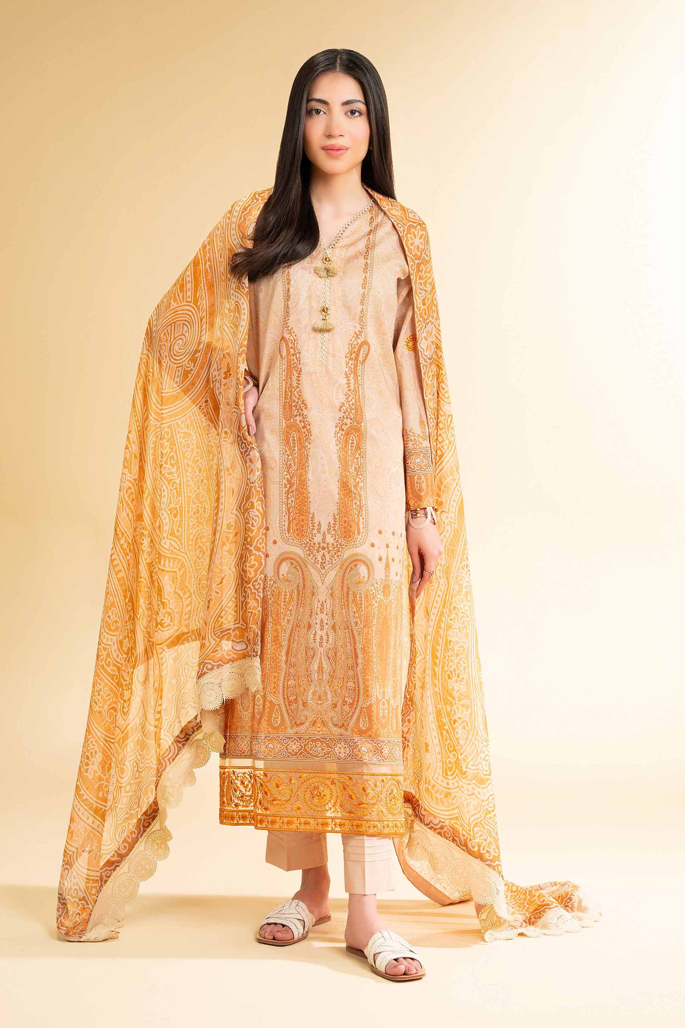 3 Piece - Digital Printed Embroidered Suit - 42501644 for Women - Unstitched Collection | Nishat | Shop Online