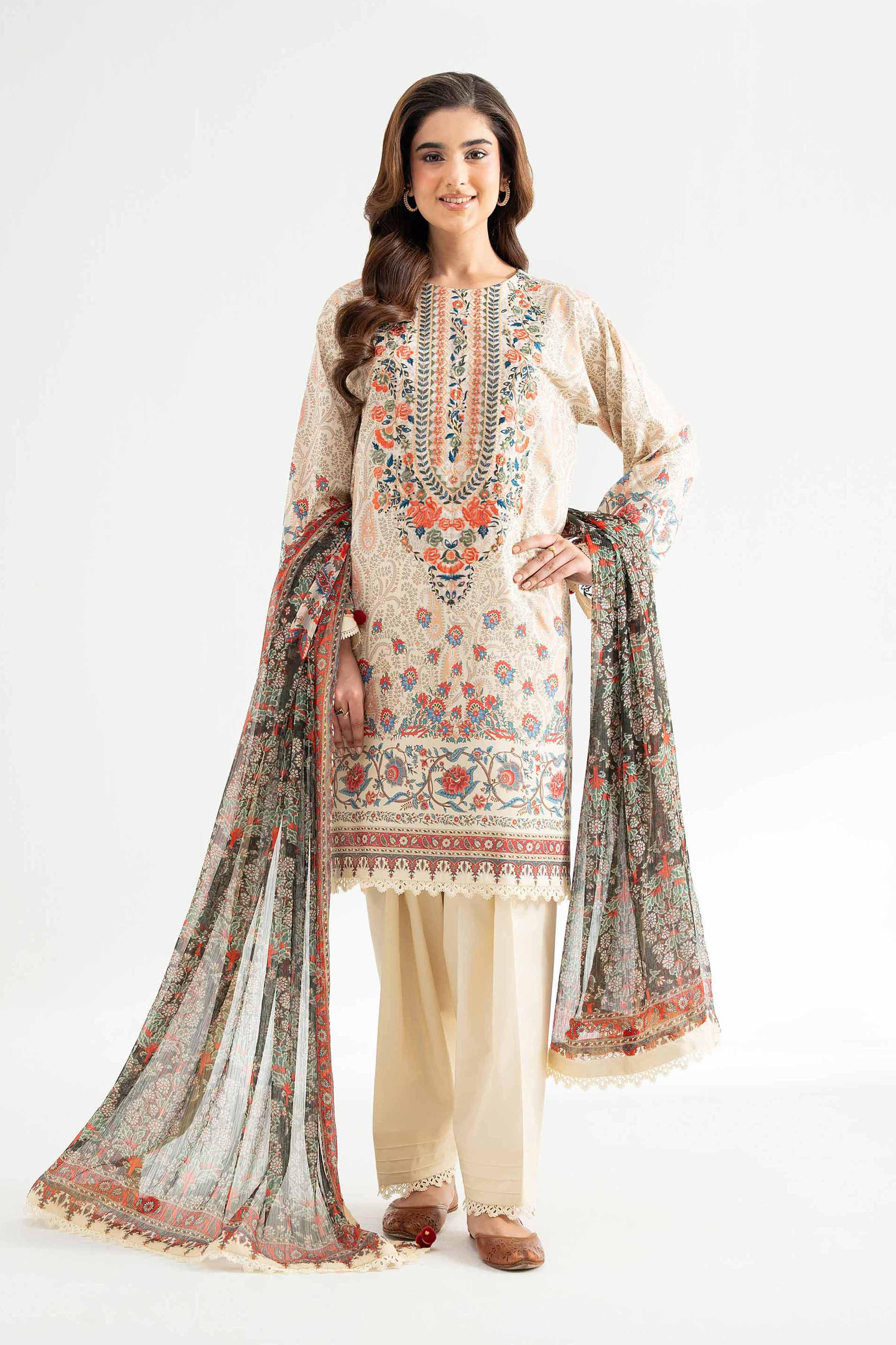 3 Piece - Digital Printed Embroidered Suit - 42501645 for Women - Unstitched Collection | Nishat | Shop Online