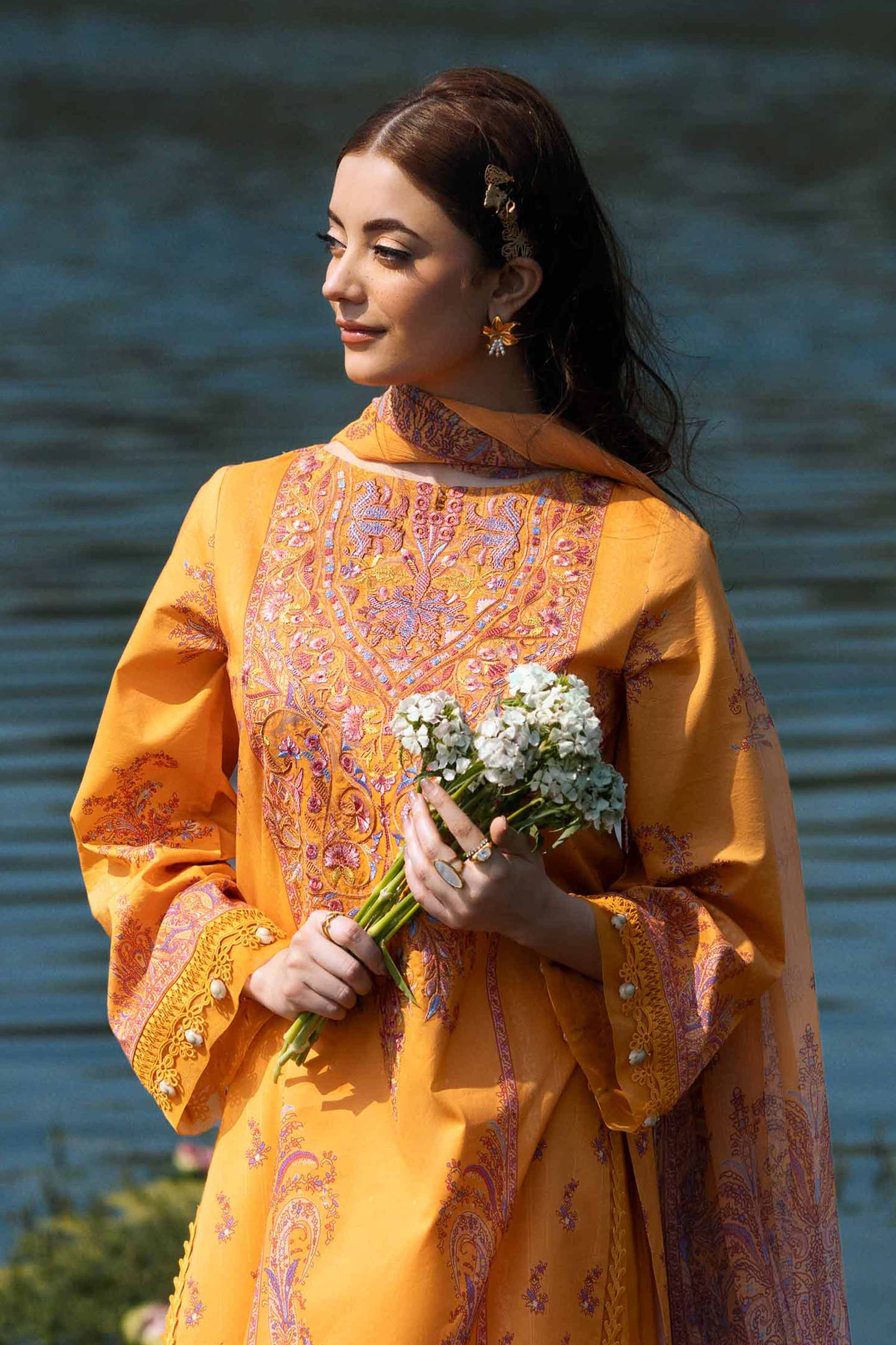 3 Piece - Digital Printed Embroidered Suit - 42501646 for Women - Unstitched Collection | Nishat | Shop Online