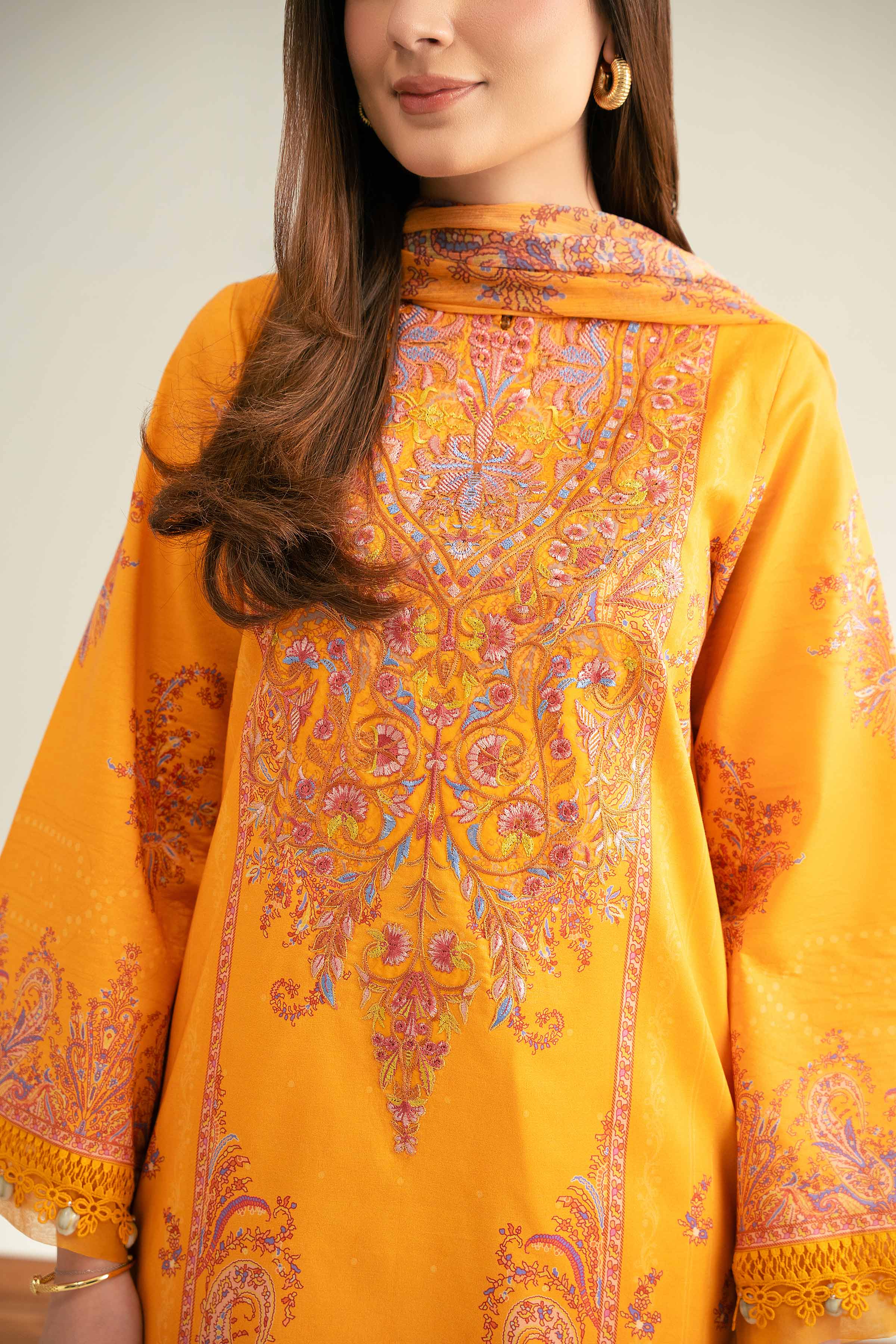 3 Piece - Digital Printed Embroidered Suit - 42501646 for Women - Unstitched Collection | Nishat | Shop Online