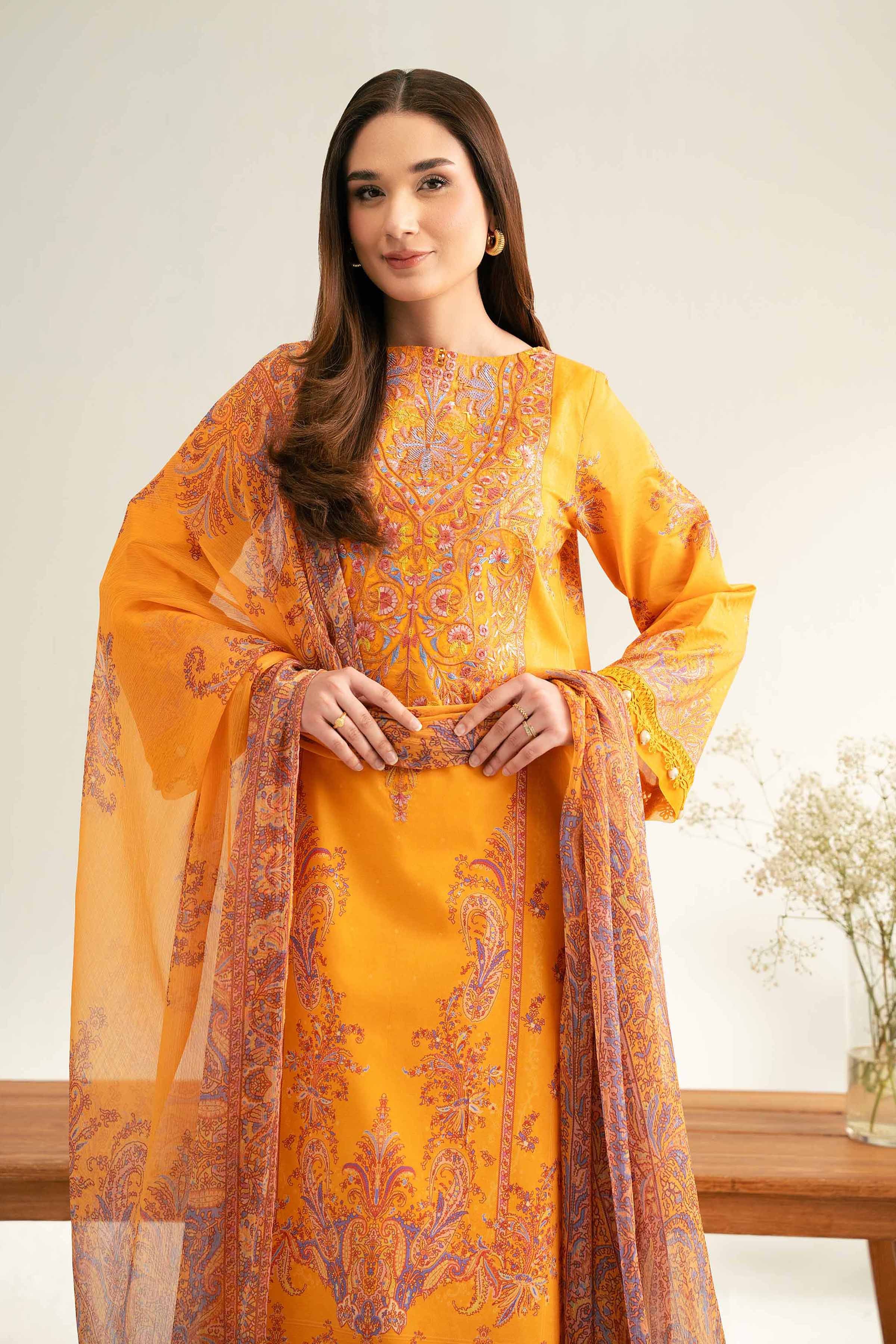 3 Piece - Digital Printed Embroidered Suit - 42501646 for Women - Unstitched Collection | Nishat | Shop Online