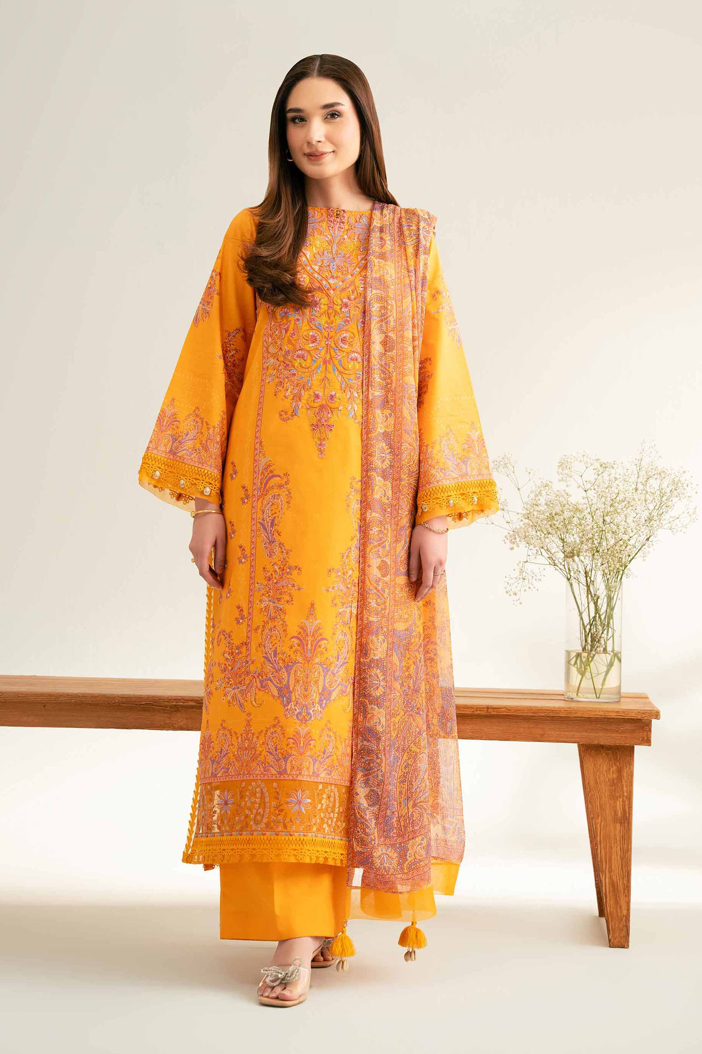 3 Piece - Digital Printed Embroidered Suit - 42501646 for Women - Unstitched Collection | Nishat | Shop Online