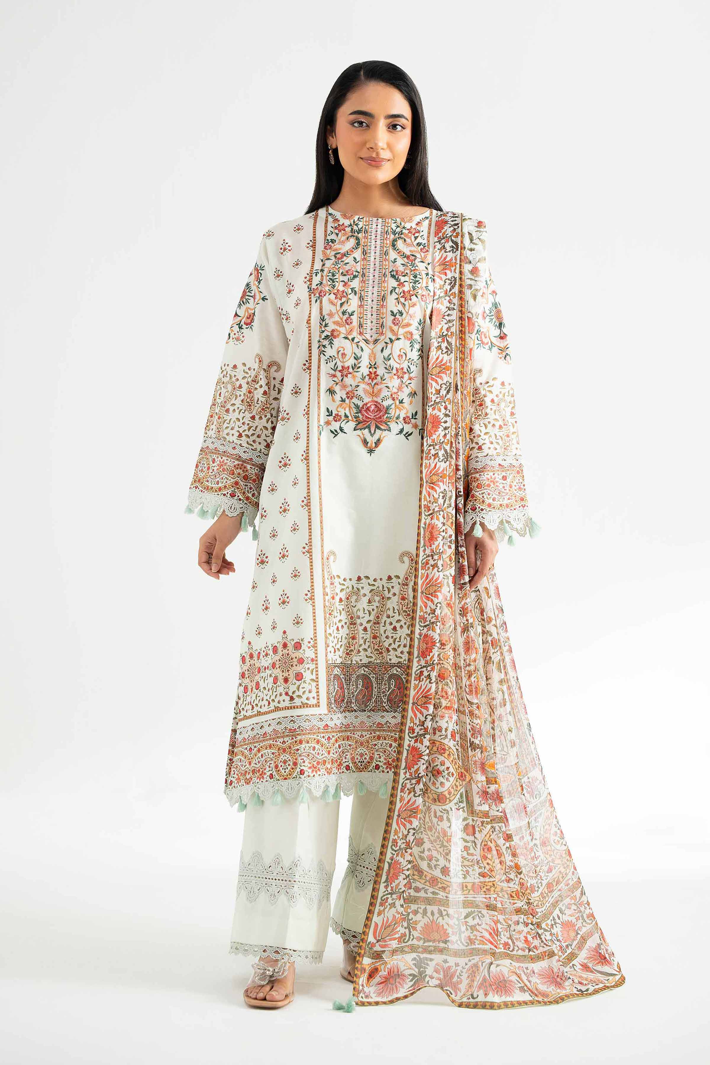 3 Piece - Digital Printed Embroidered Suit - 42501647 for Women - Unstitched Collection | Nishat | Shop Online