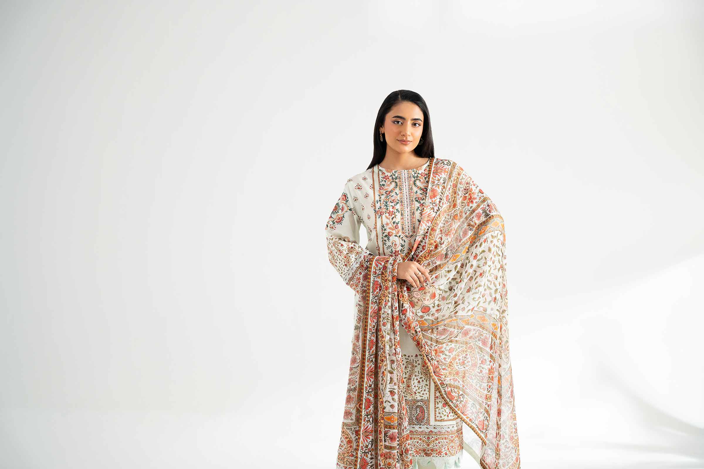 3 Piece - Digital Printed Embroidered Suit - 42501647 for Women - Unstitched Collection | Nishat | Shop Online