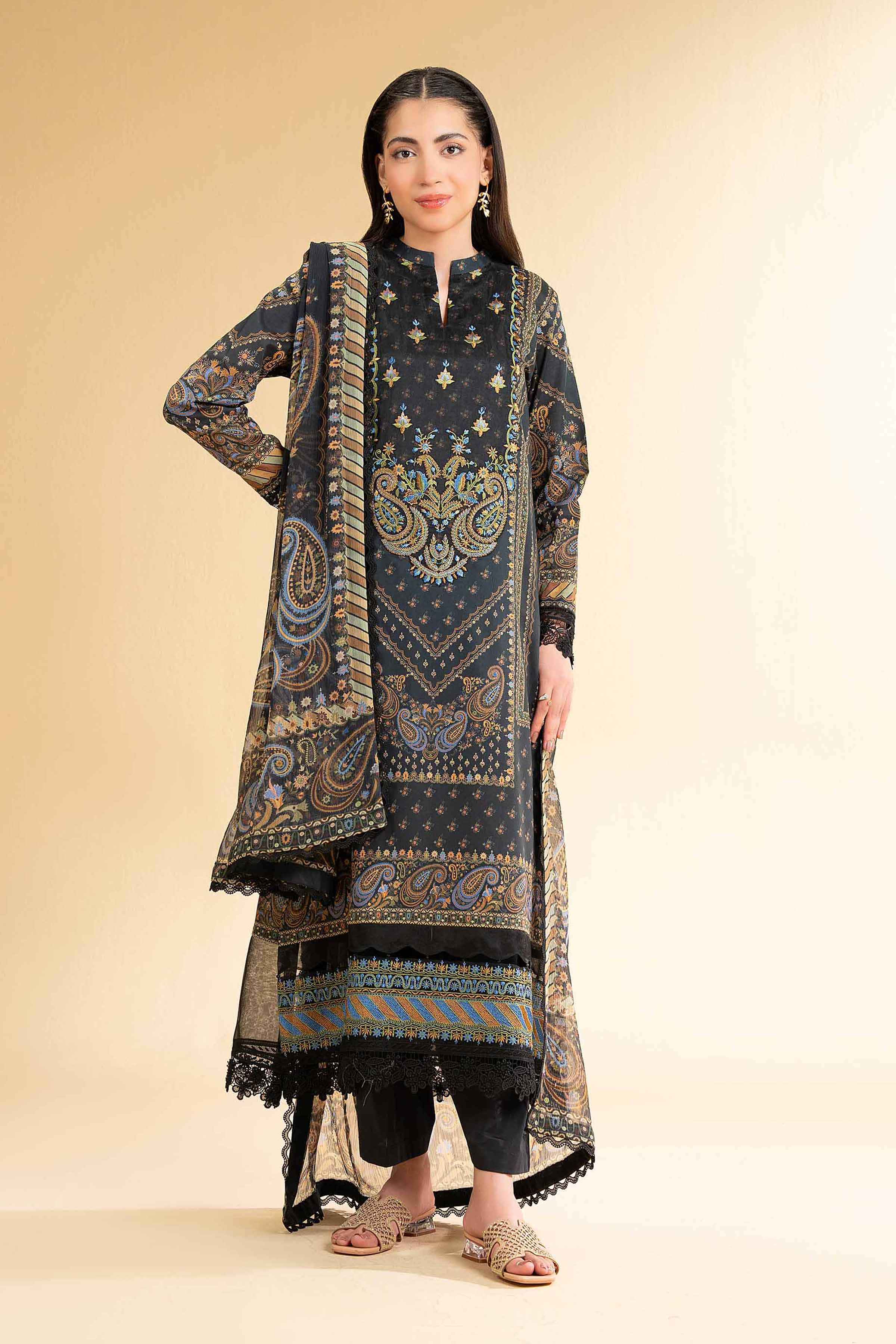 3 Piece - Digital Printed Embroidered Suit - 42501648 for Women - Unstitched Collection | Nishat | Shop Online