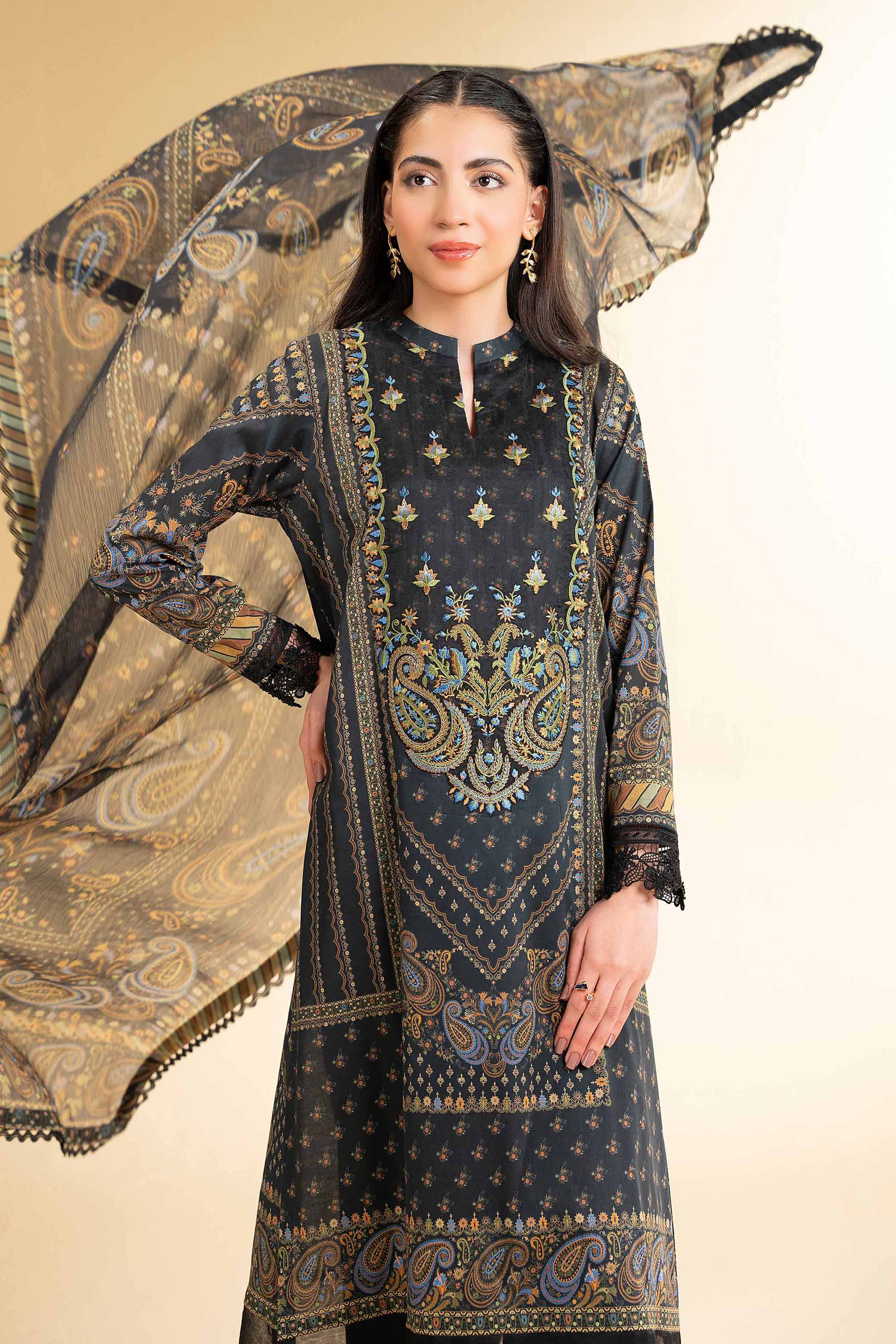 3 Piece - Digital Printed Embroidered Suit - 42501648 for Women - Unstitched Collection | Nishat | Shop Online