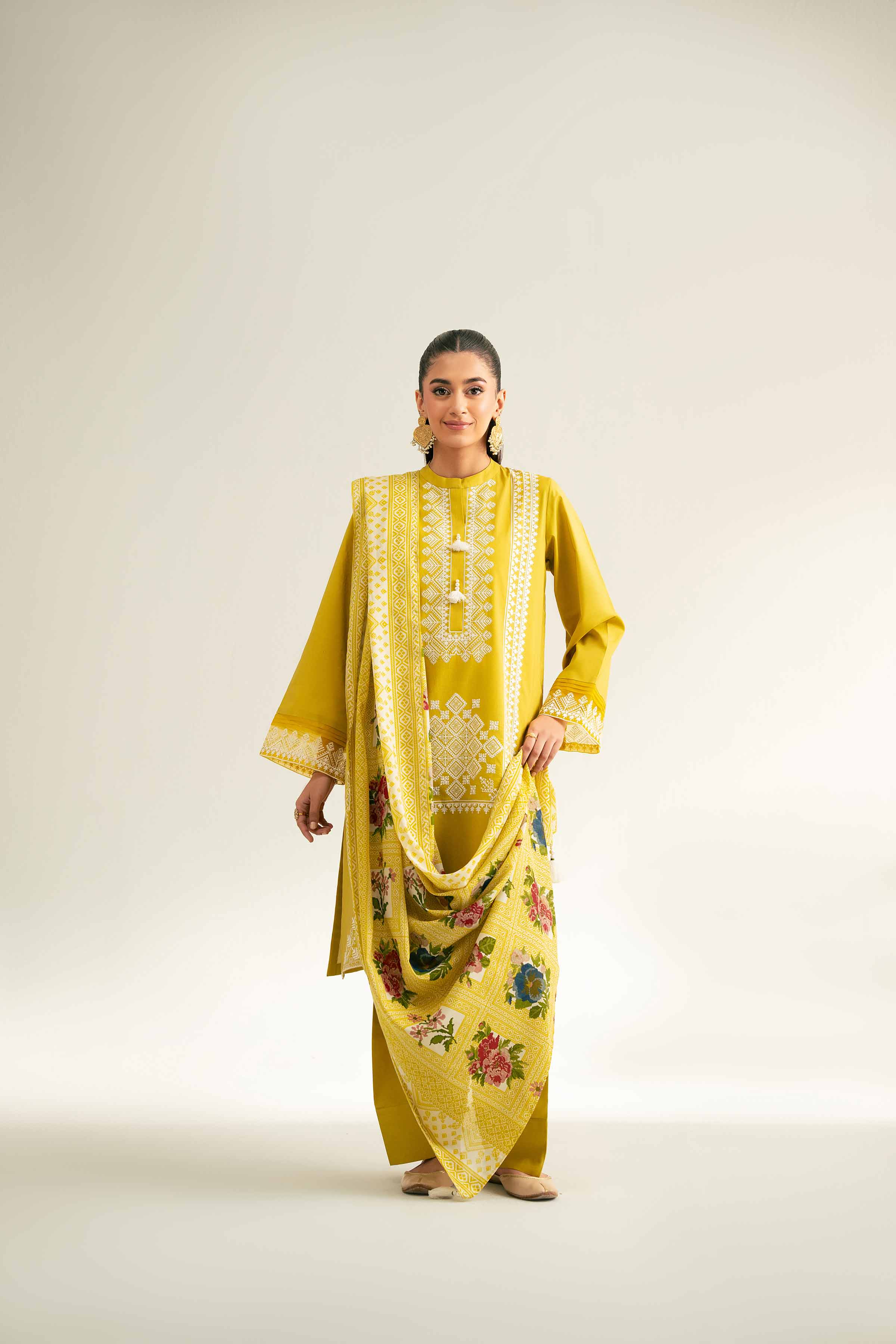 3 Piece - Printed Embroidered Suit - 42501649 for Women - Unstitched Collection | Nishat | Shop Online