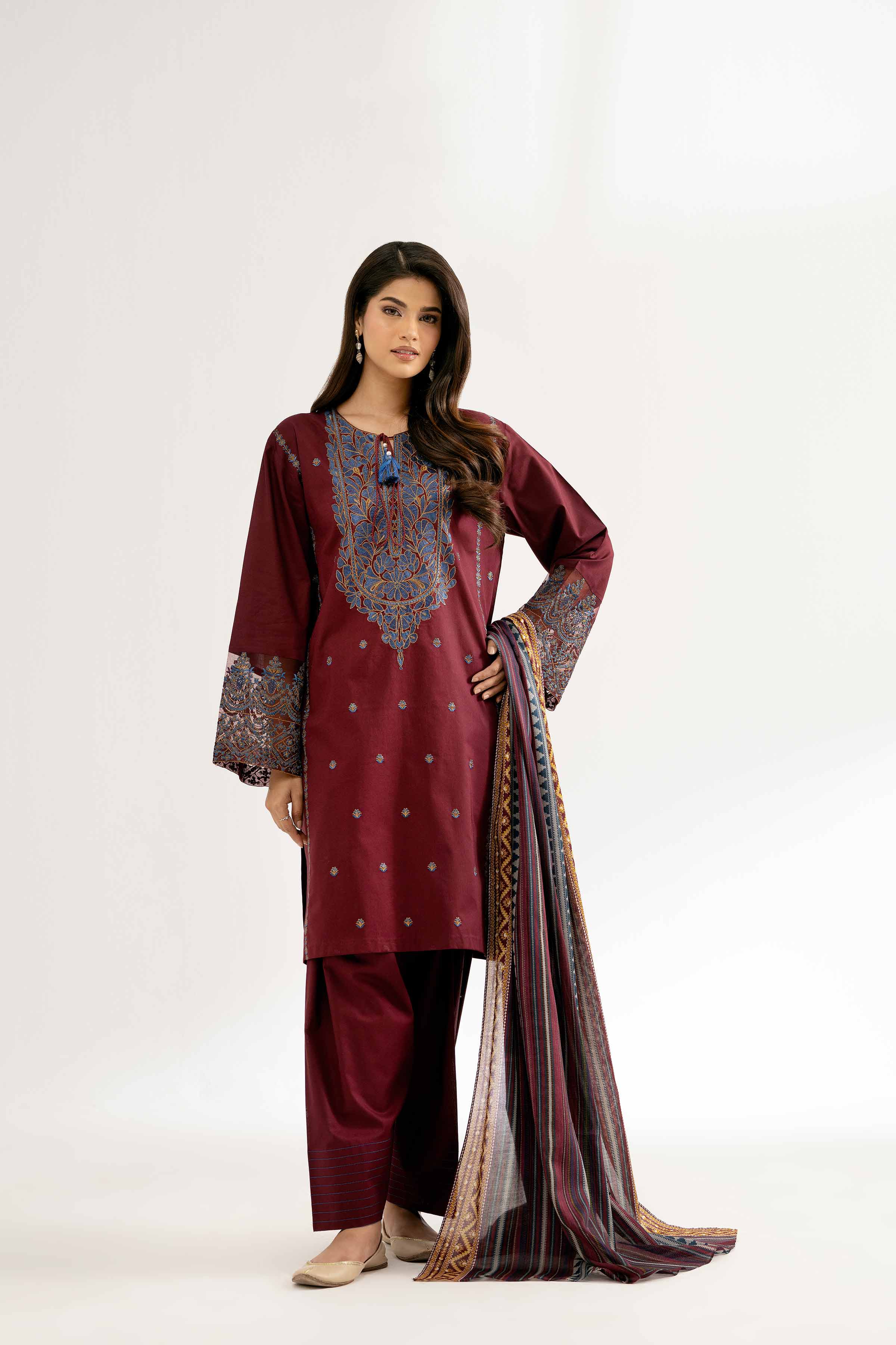 3 Piece - Printed Embroidered Suit - 42501653 for Women - Unstitched Collection | Nishat | Shop Online