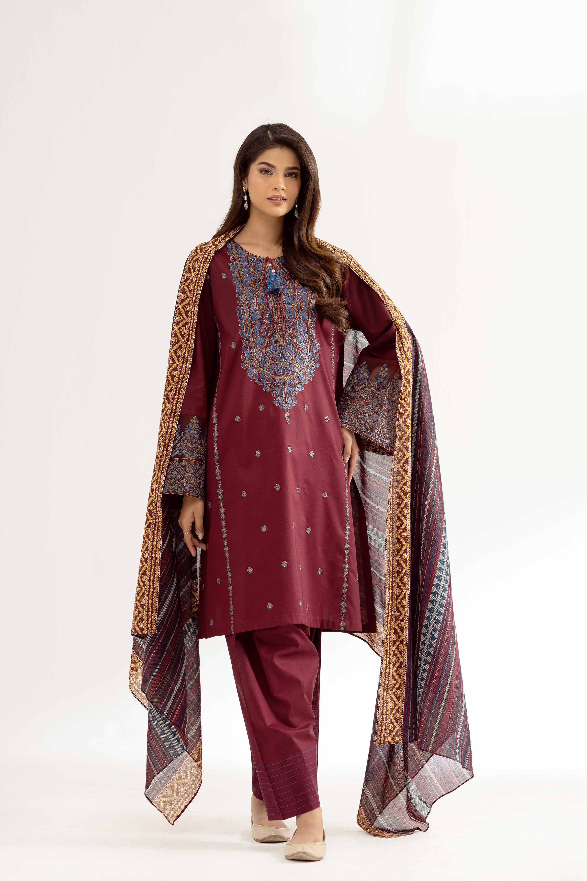 3 Piece - Printed Embroidered Suit - 42501653 for Women - Unstitched Collection | Nishat | Shop Online