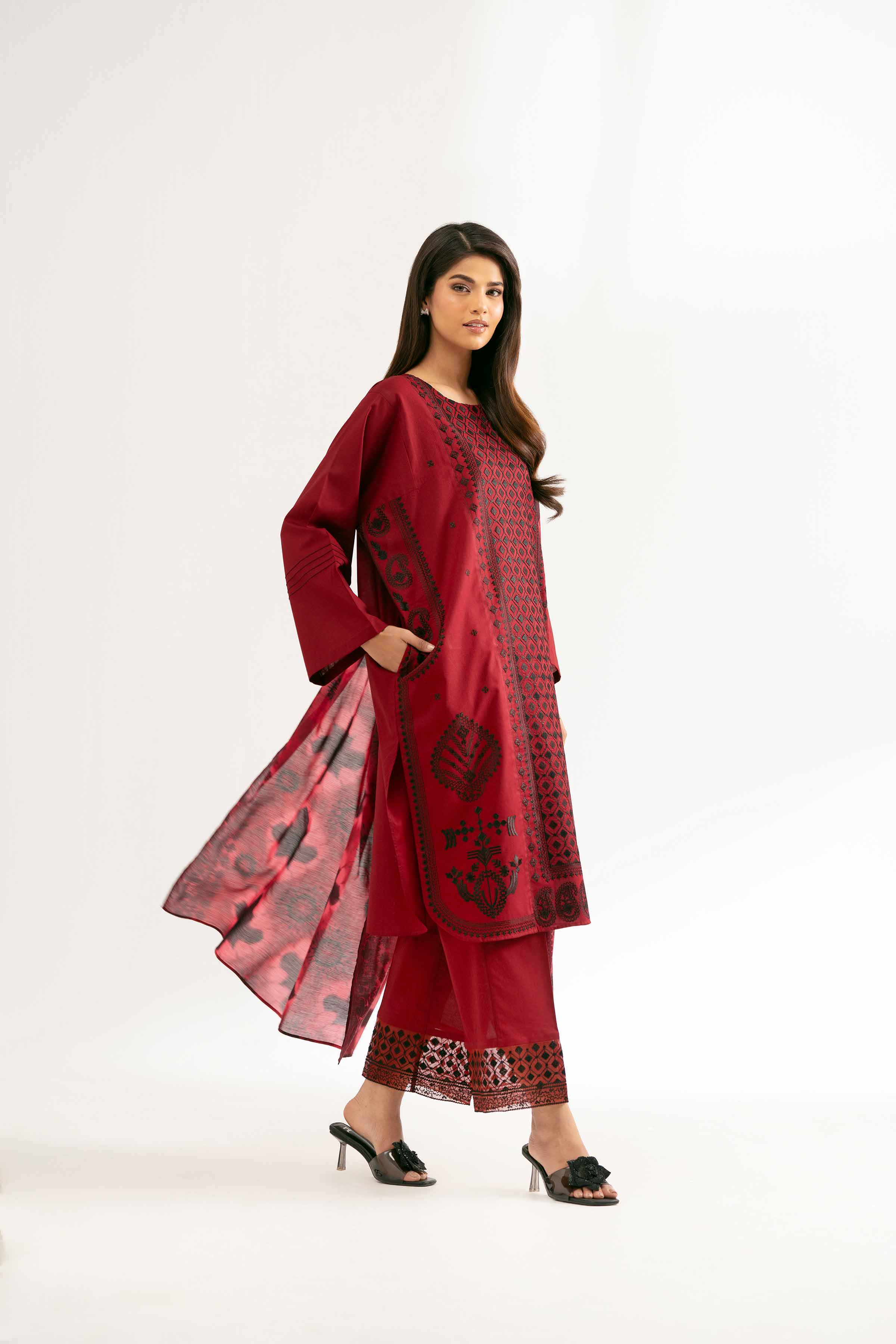 3 Piece - Printed Embroidered Suit - 42501656 for Women - Unstitched Collection | Nishat | Shop Online