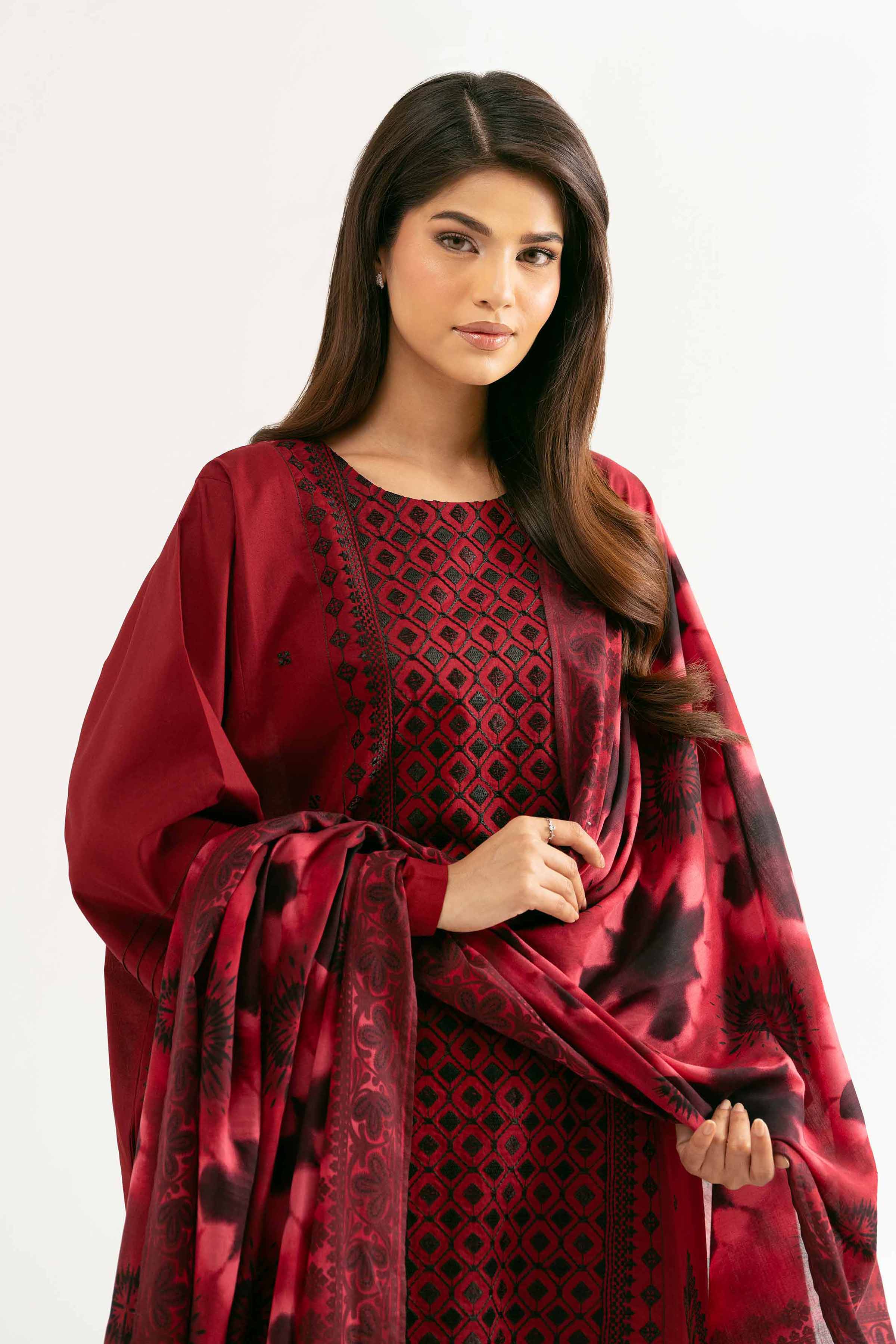 3 Piece - Printed Embroidered Suit - 42501656 for Women - Unstitched Collection | Nishat | Shop Online