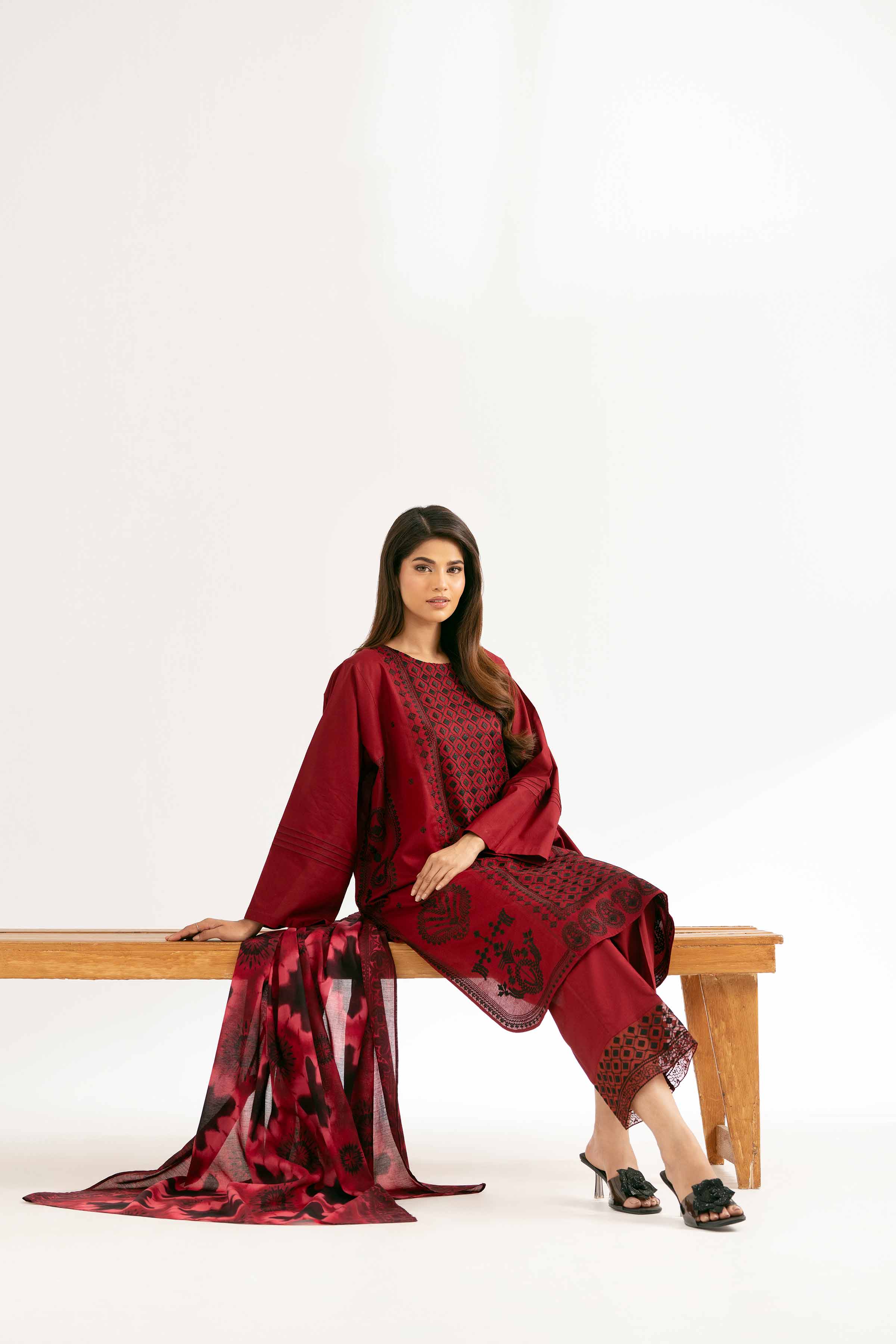 3 Piece - Printed Embroidered Suit - 42501656 for Women - Unstitched Collection | Nishat | Shop Online